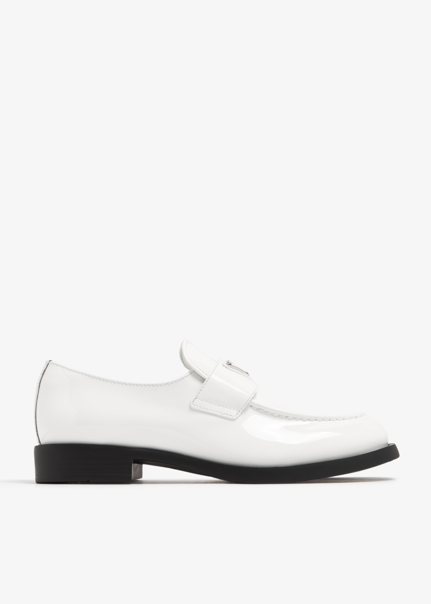 

Patent leather loafers, White