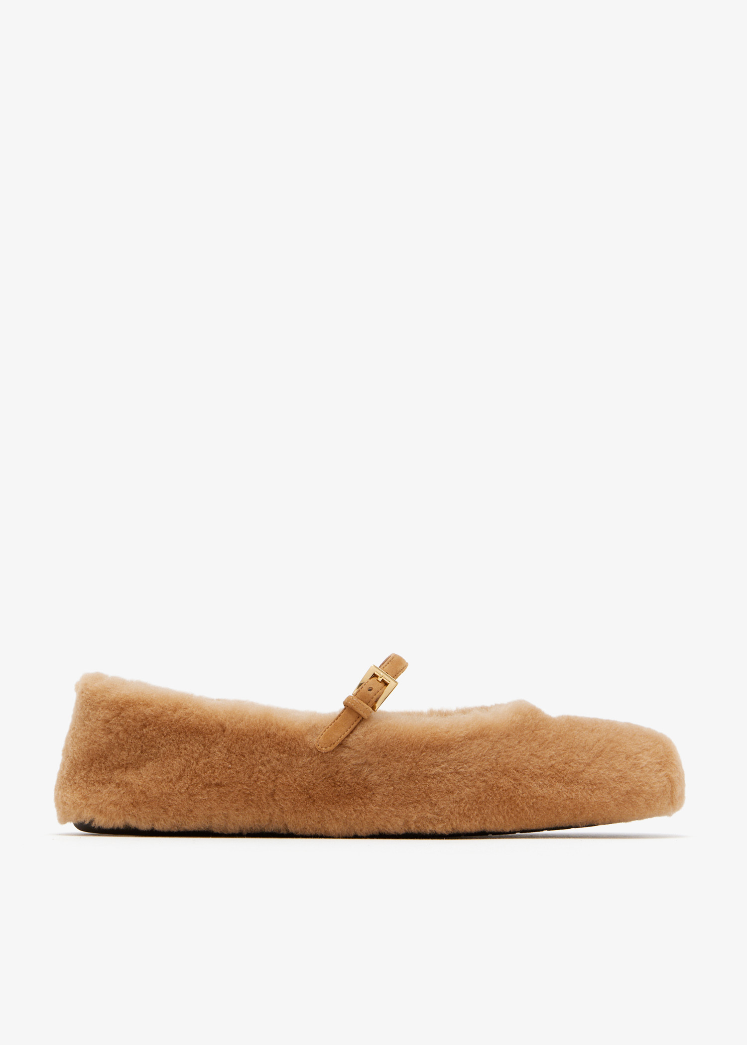 

Shearling ballerinas, Brown