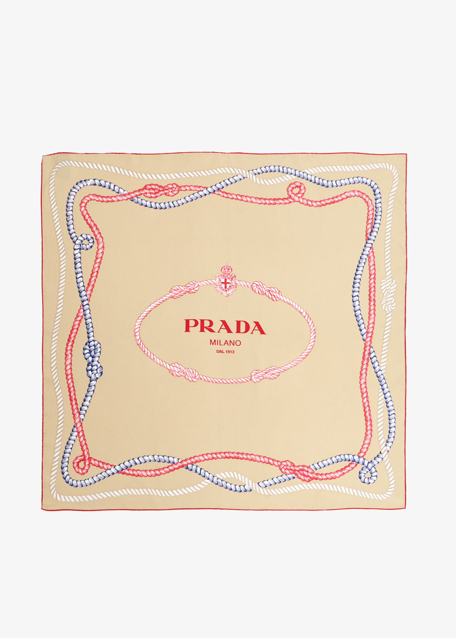 

Silk twill scarf, Beige