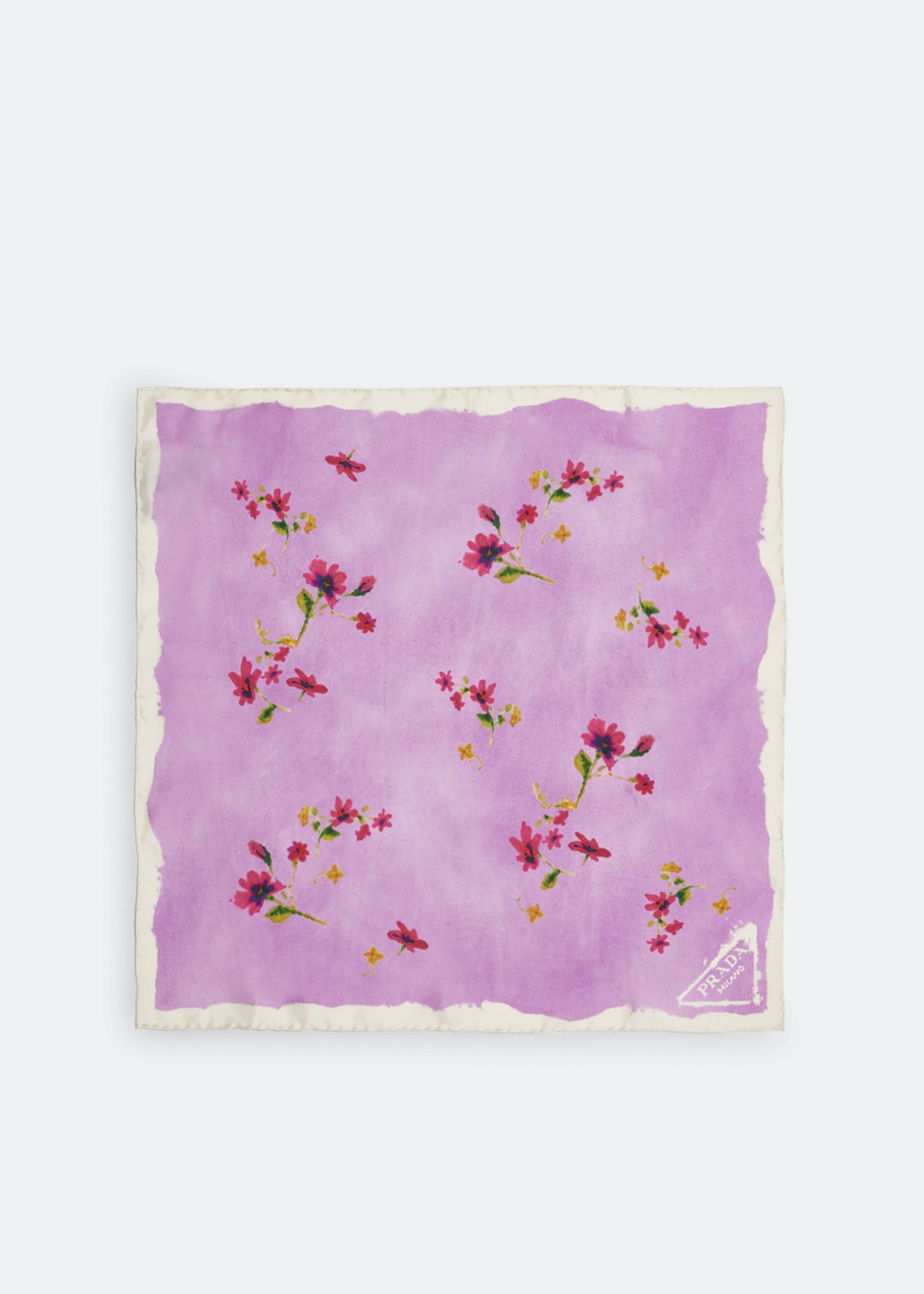 

Printed silk twill foulard, Purple