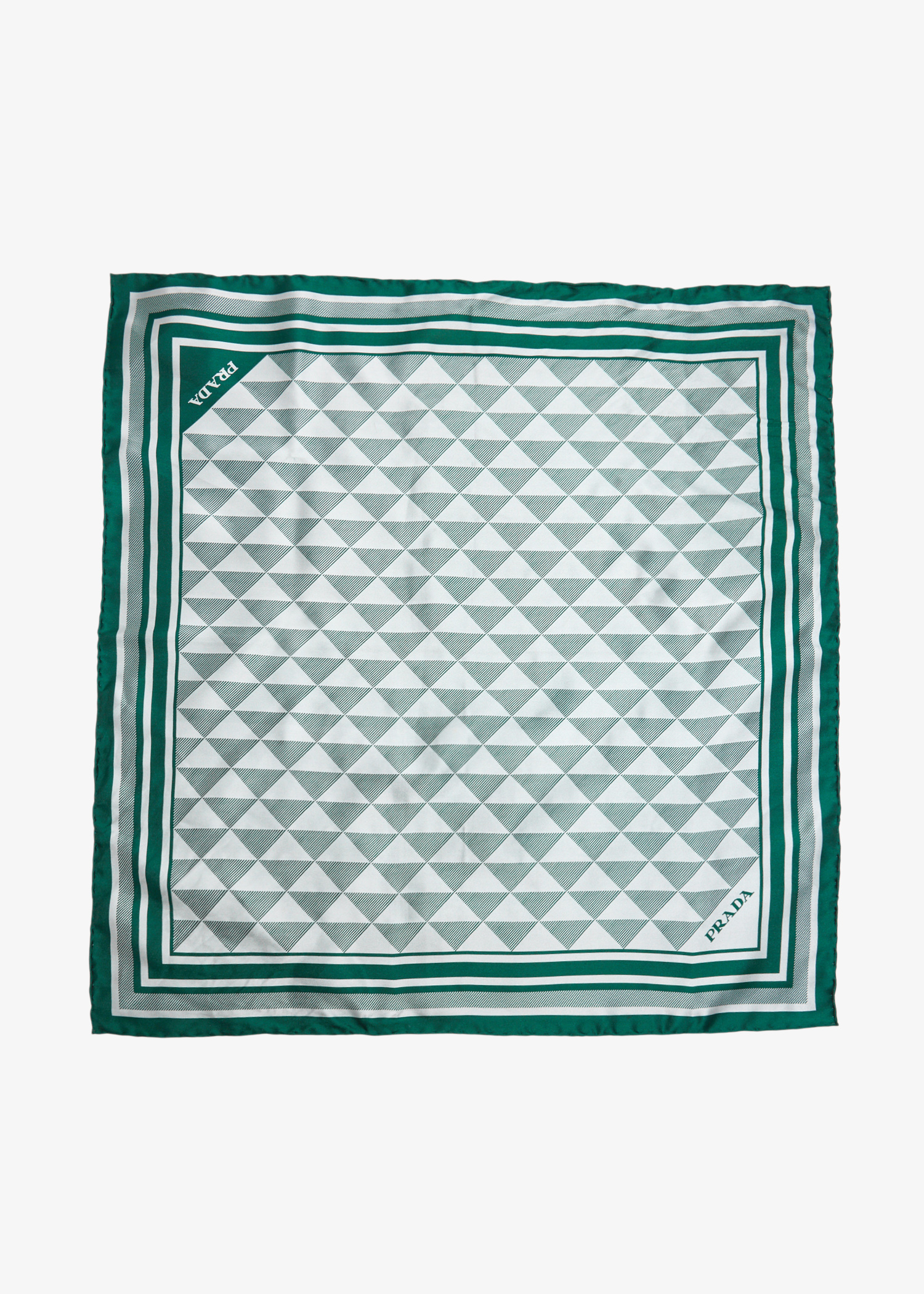 

Printed silk scarf, Green