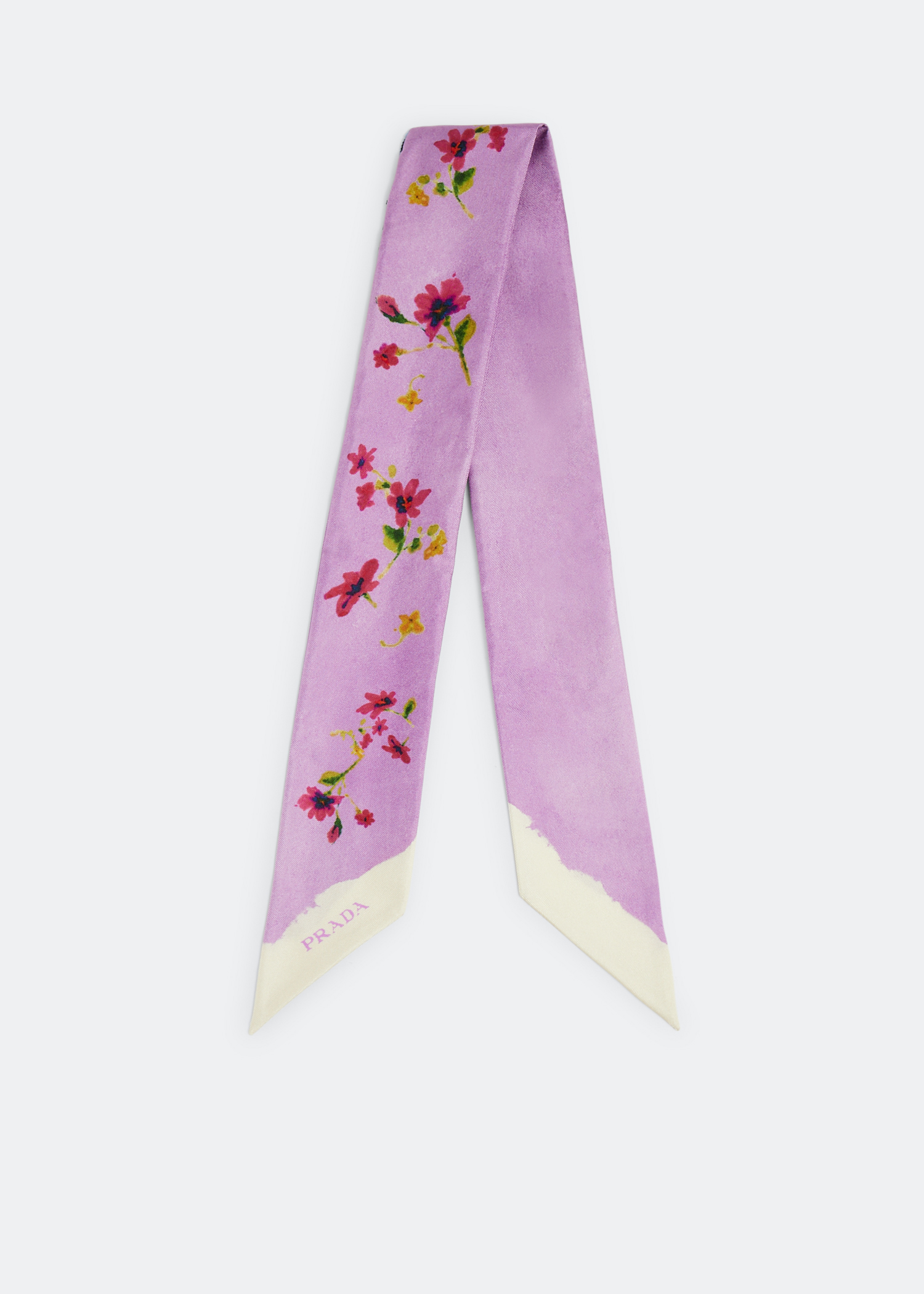 

Printed silk twill foulard, Purple