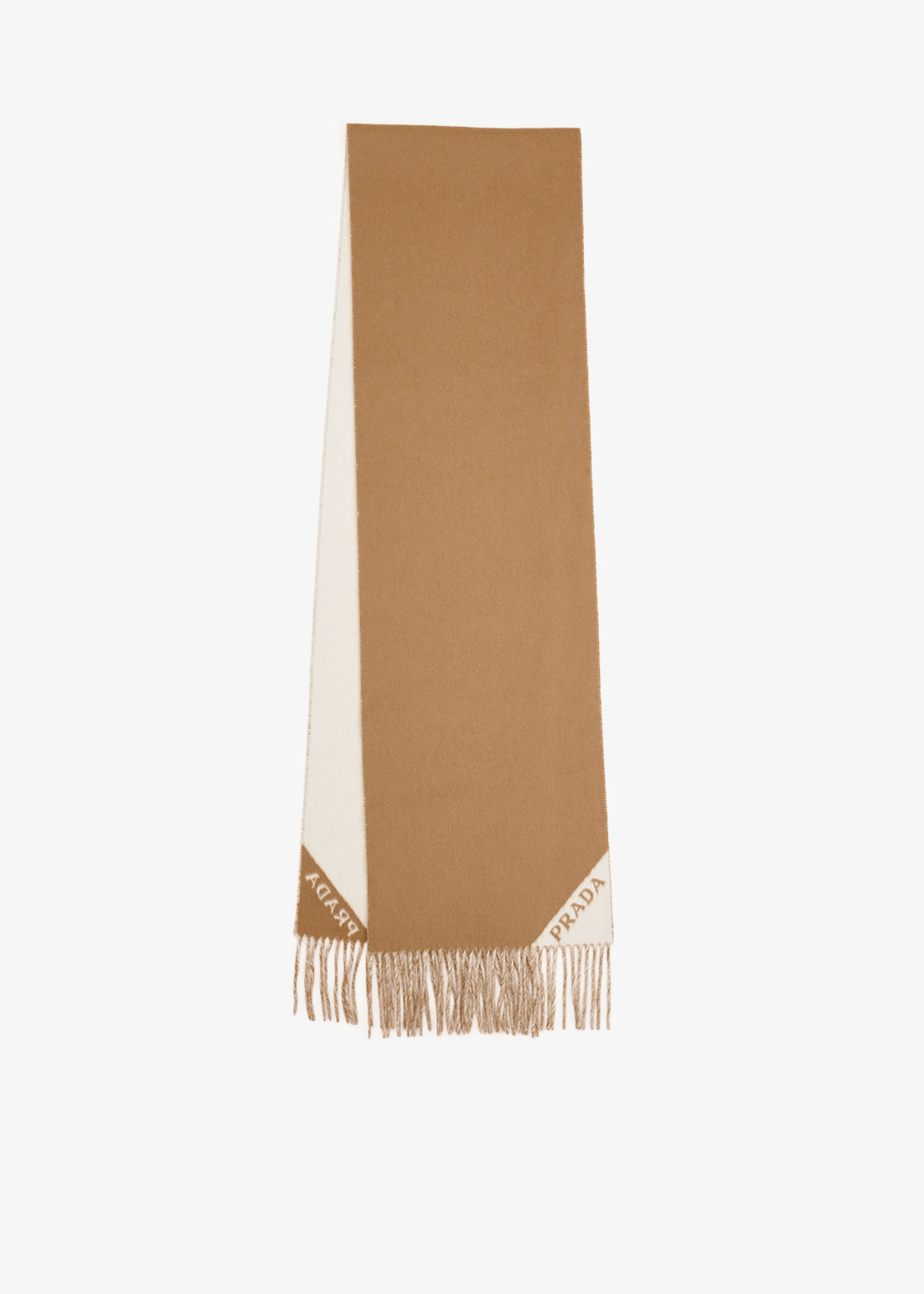 

Double cashmere scarf, Brown