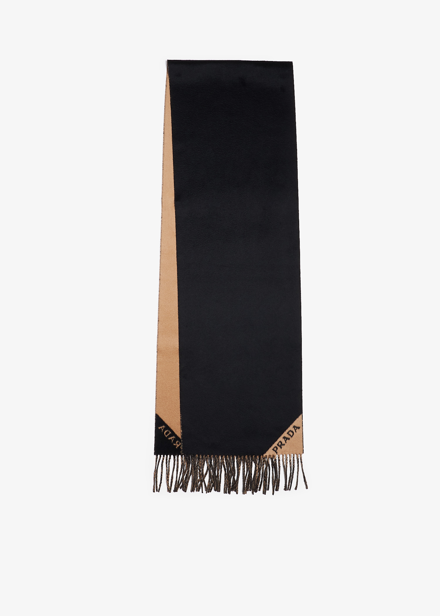 

Double cashmere scarf, Black