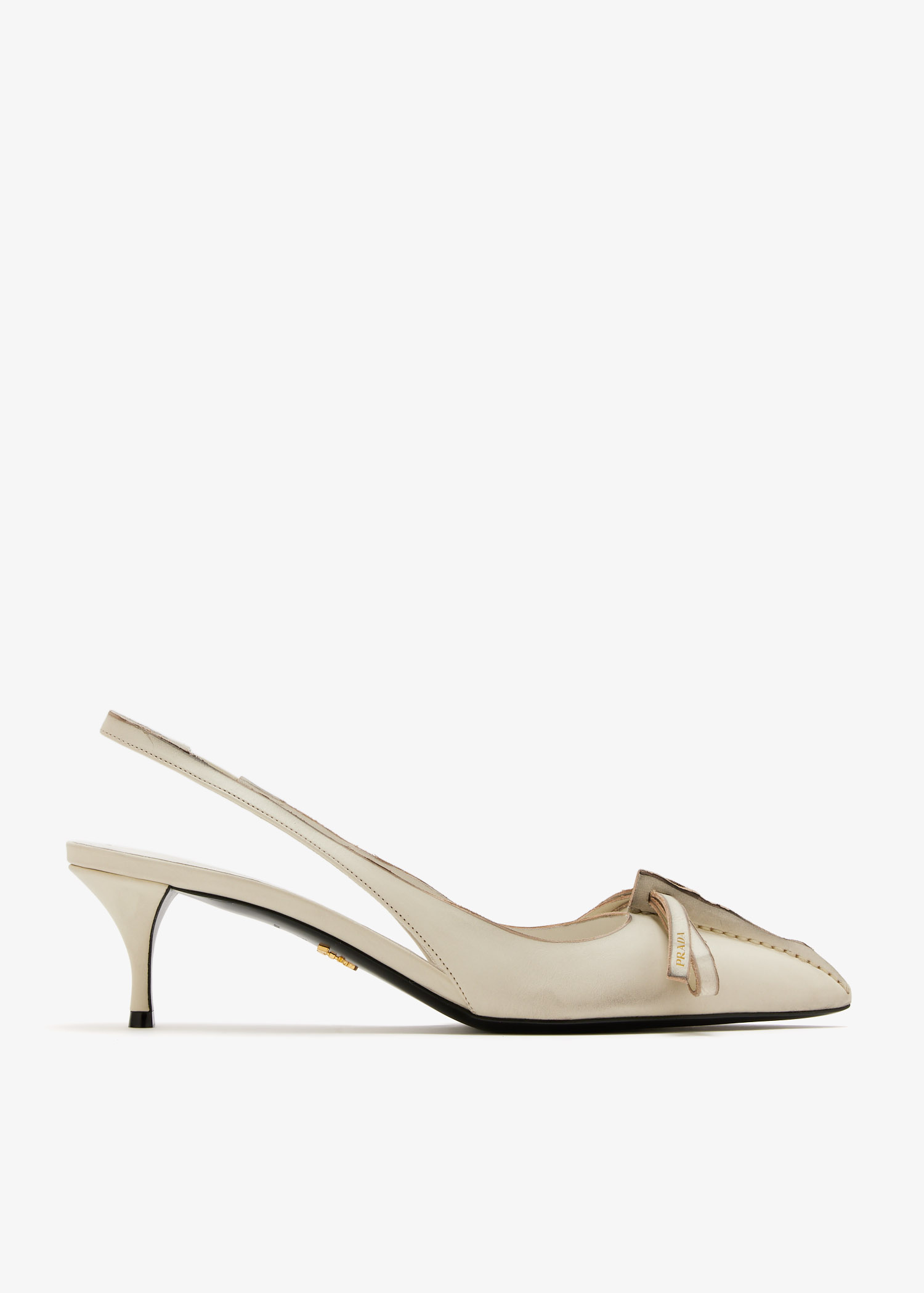 

Leather slingback pumps, Beige