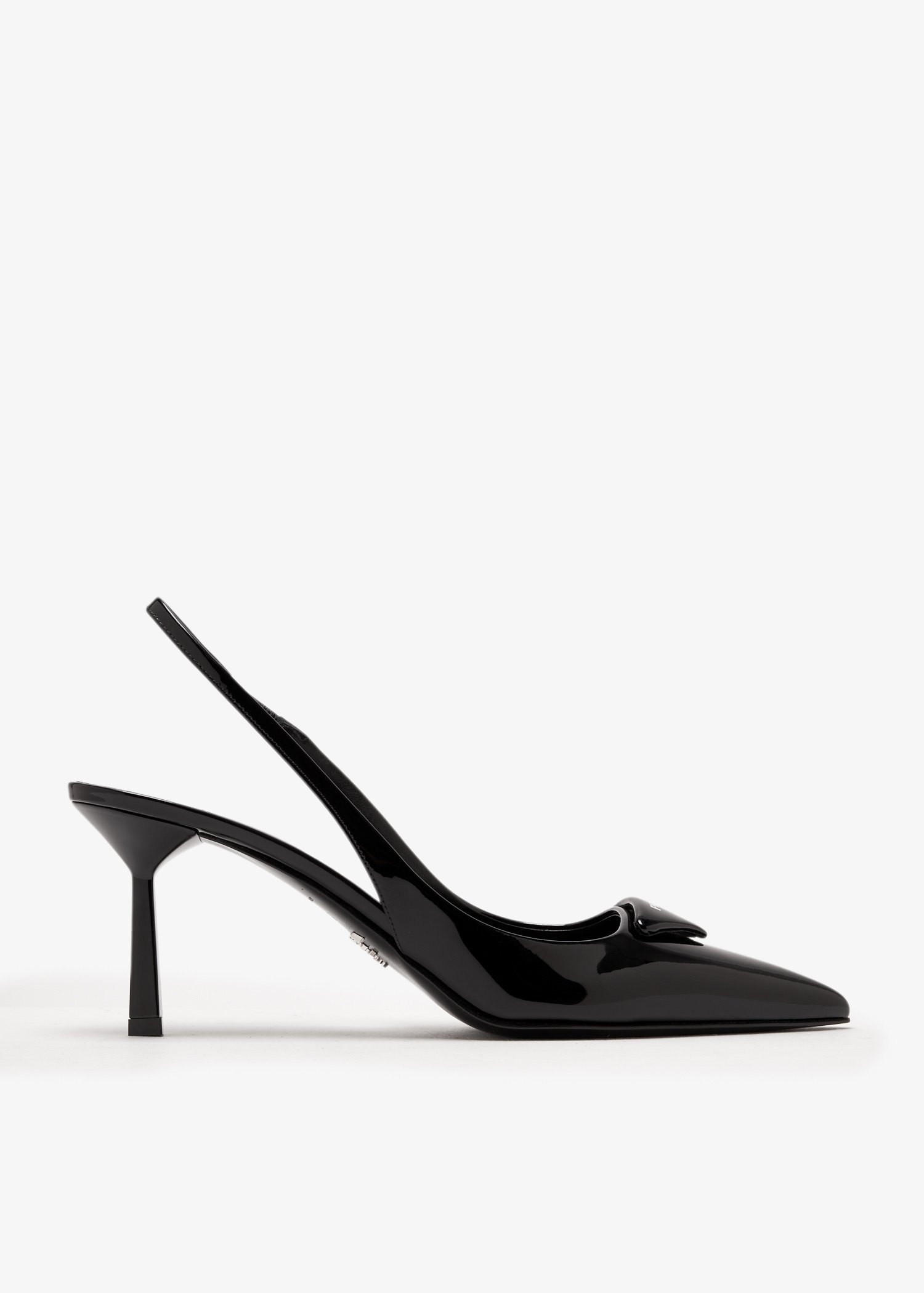 

Patent leather slingback pumps, Black