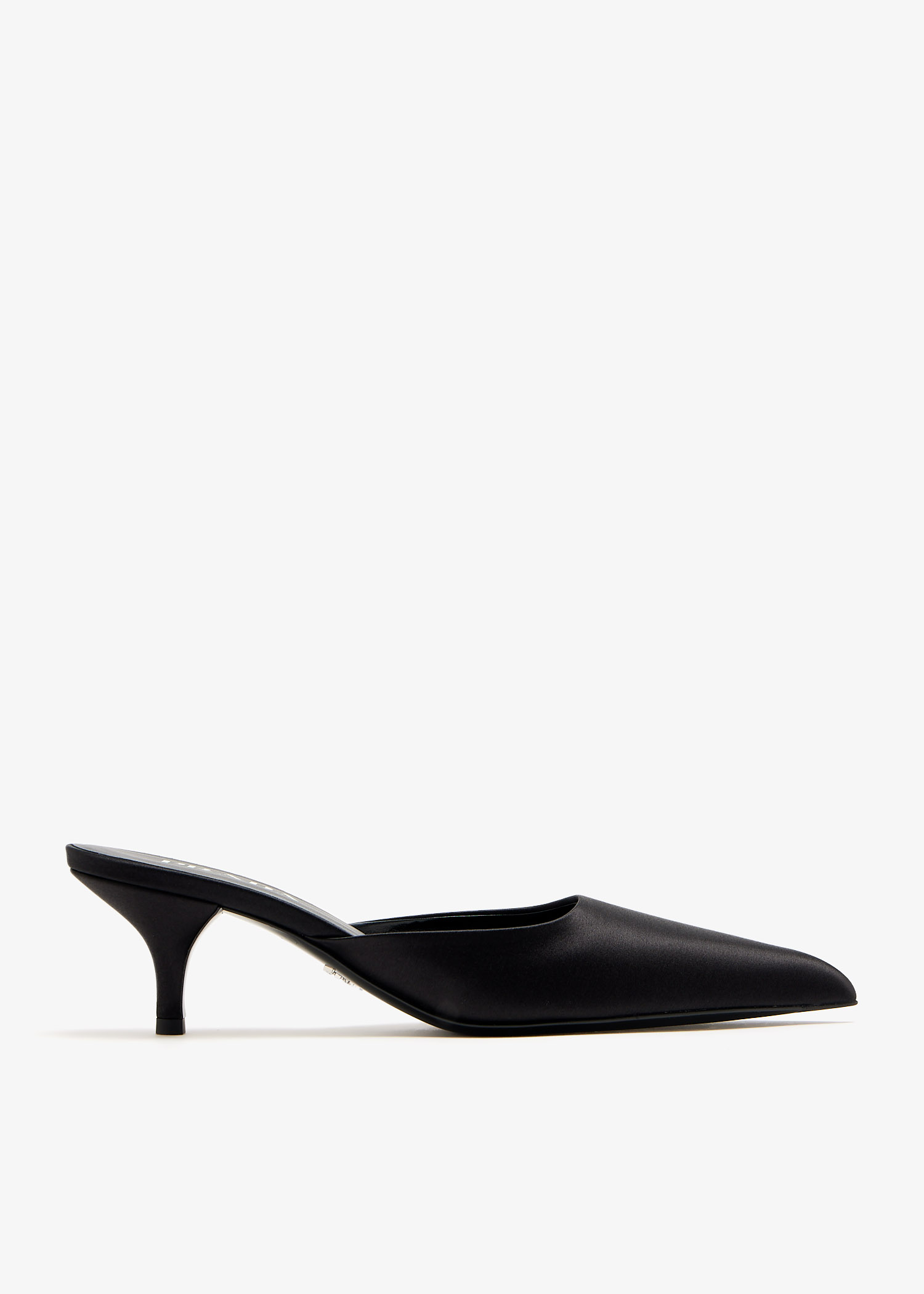 

Satin mules, Black