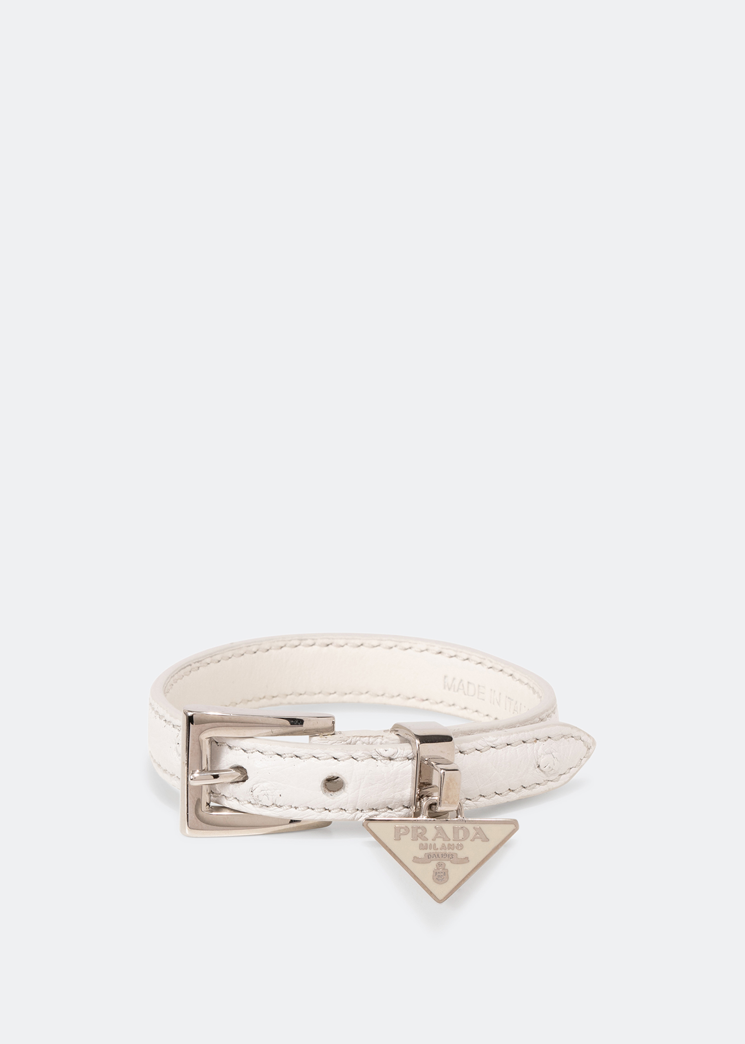 

Saffiano leather bracelet, White
