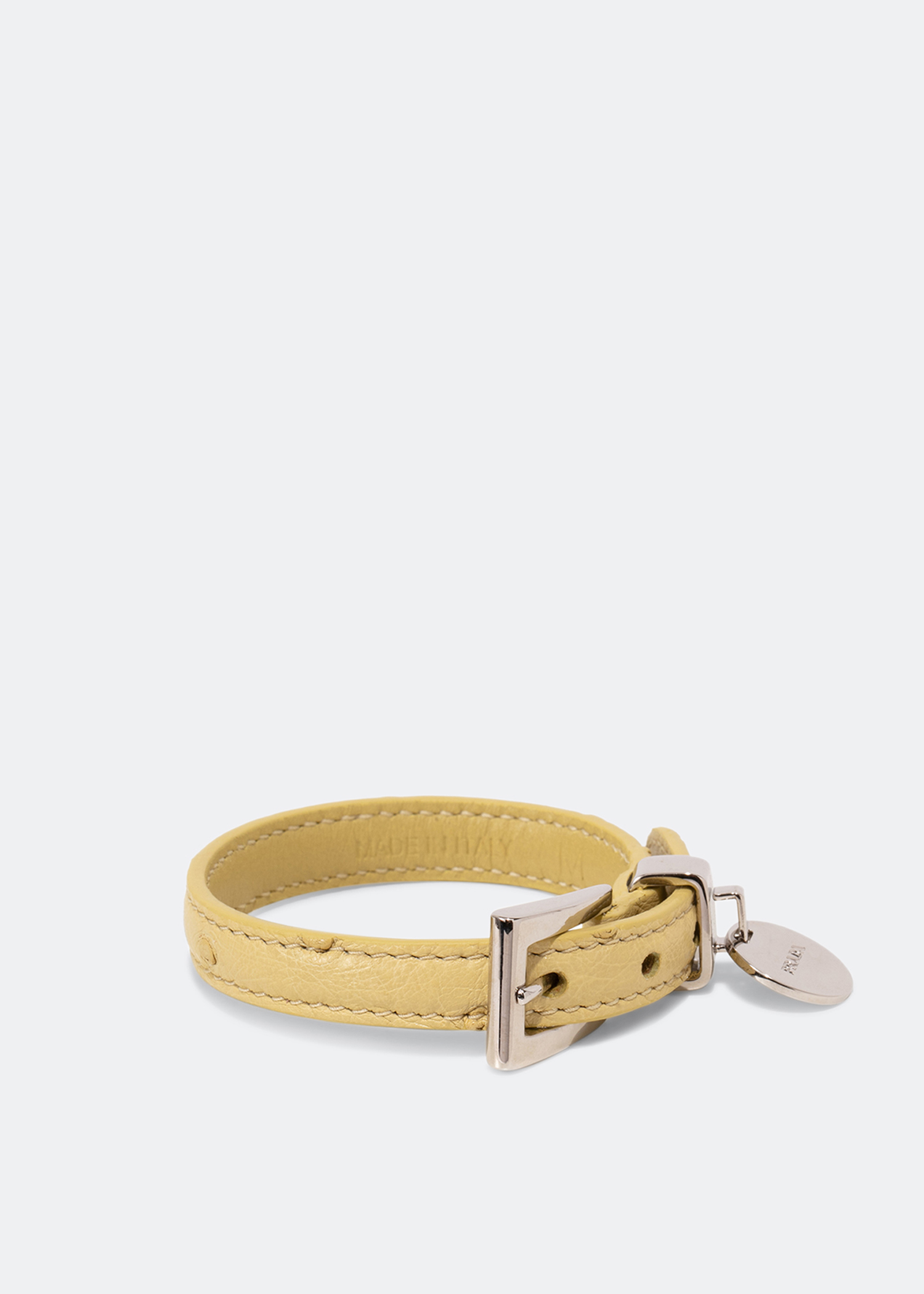 

Saffiano leather bracelet, Yellow