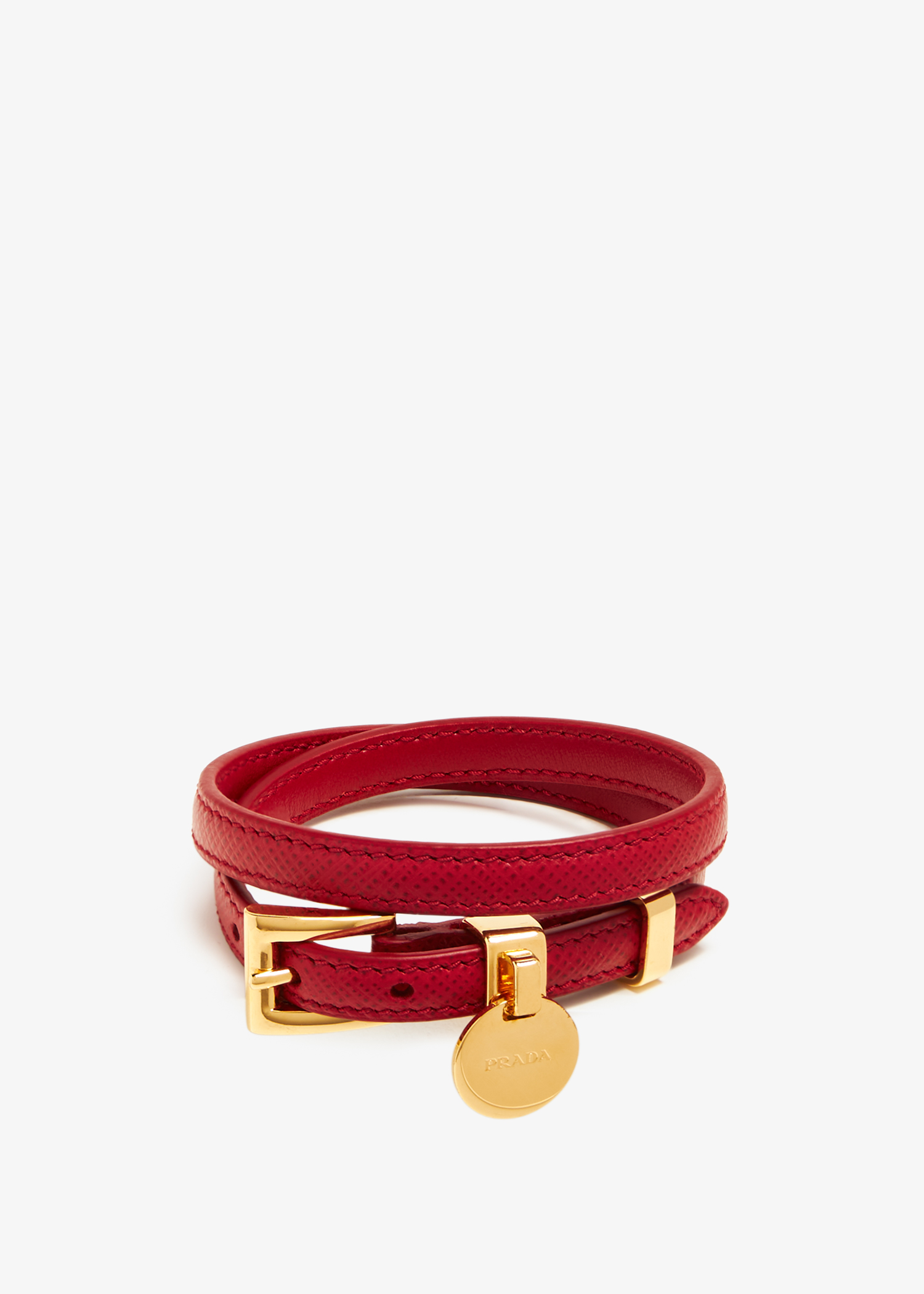 

Saffiano double tour bracelet, Red