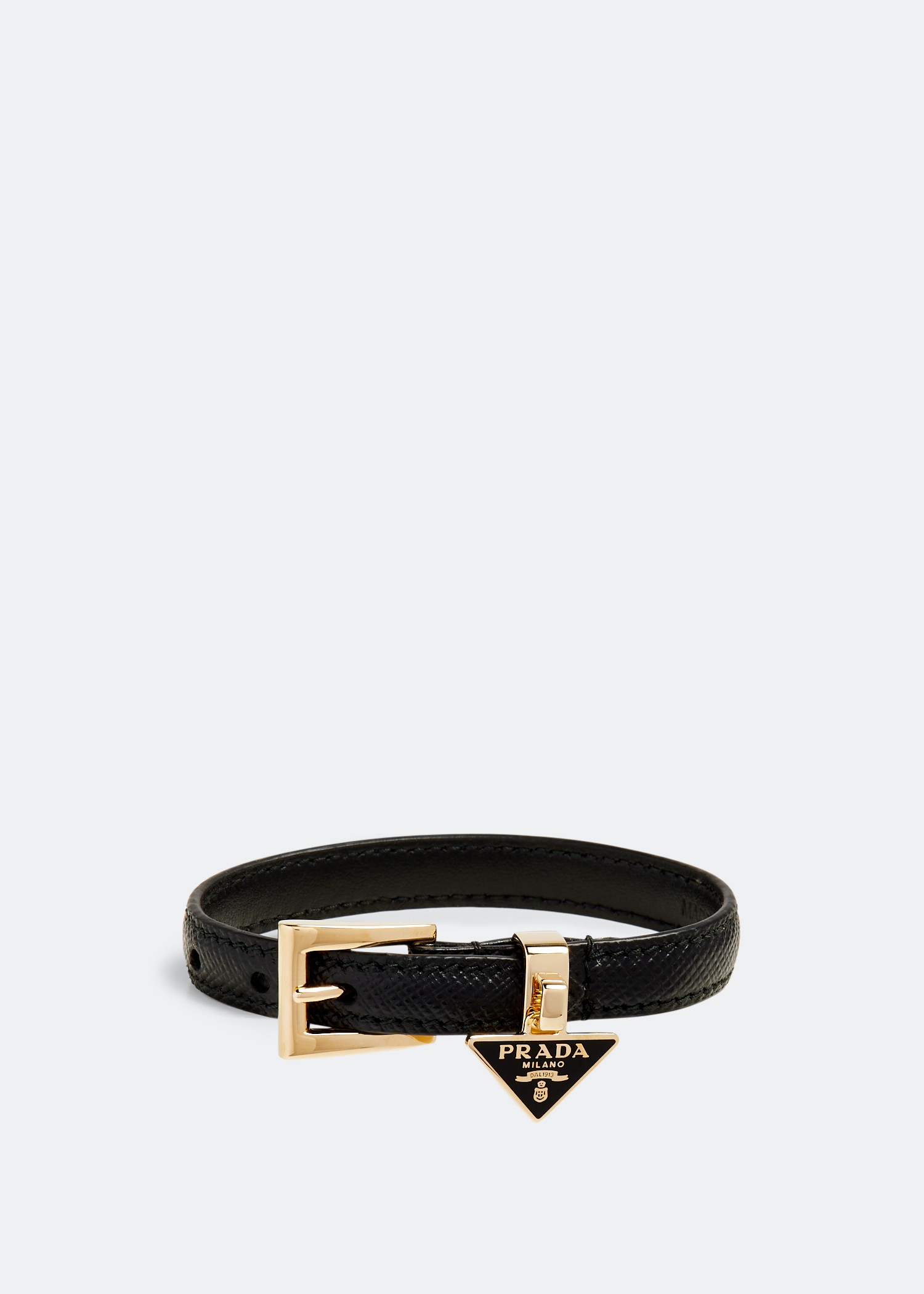 

Saffiano leather bracelet, Black