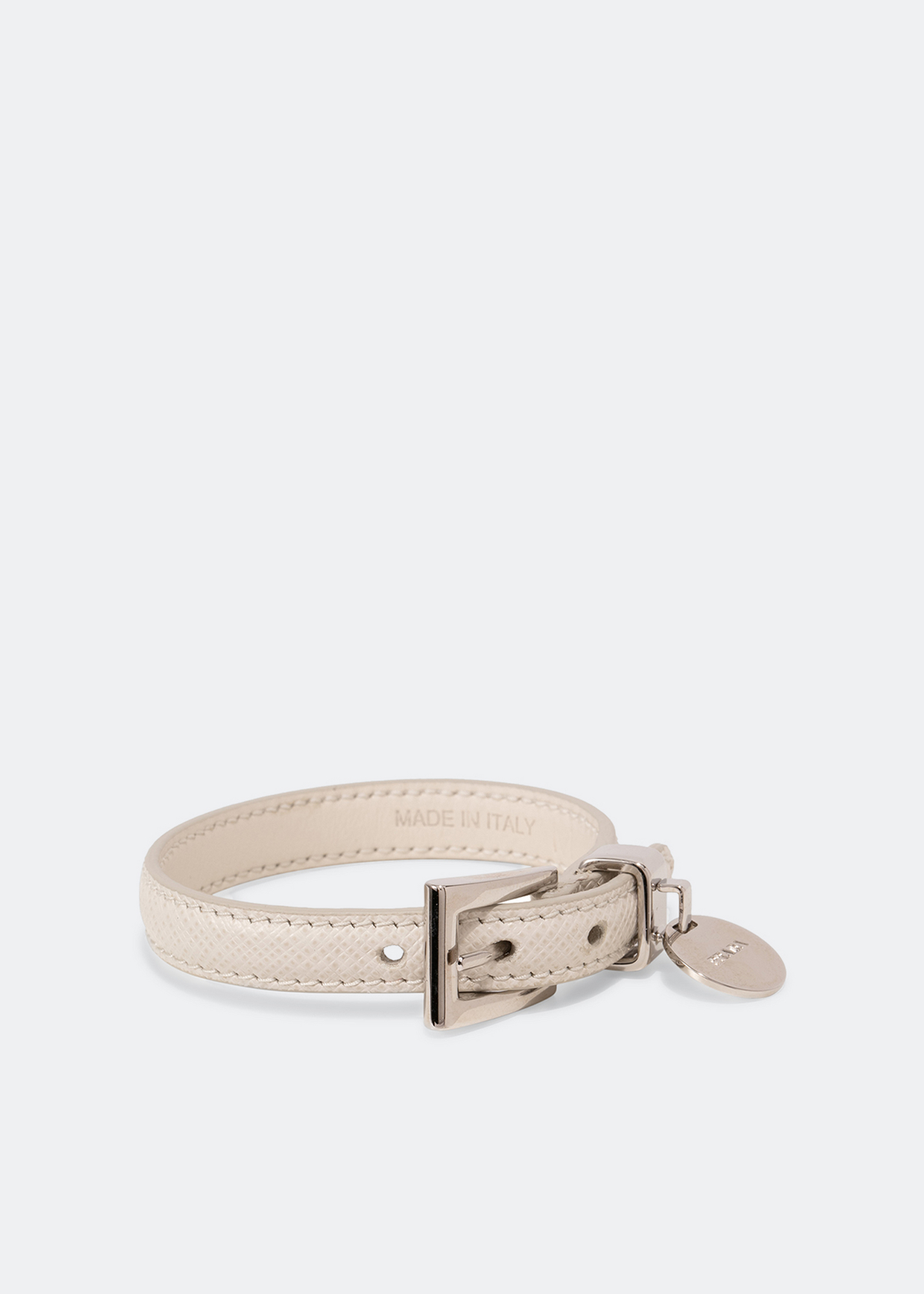 

Saffiano leather bracelet, White