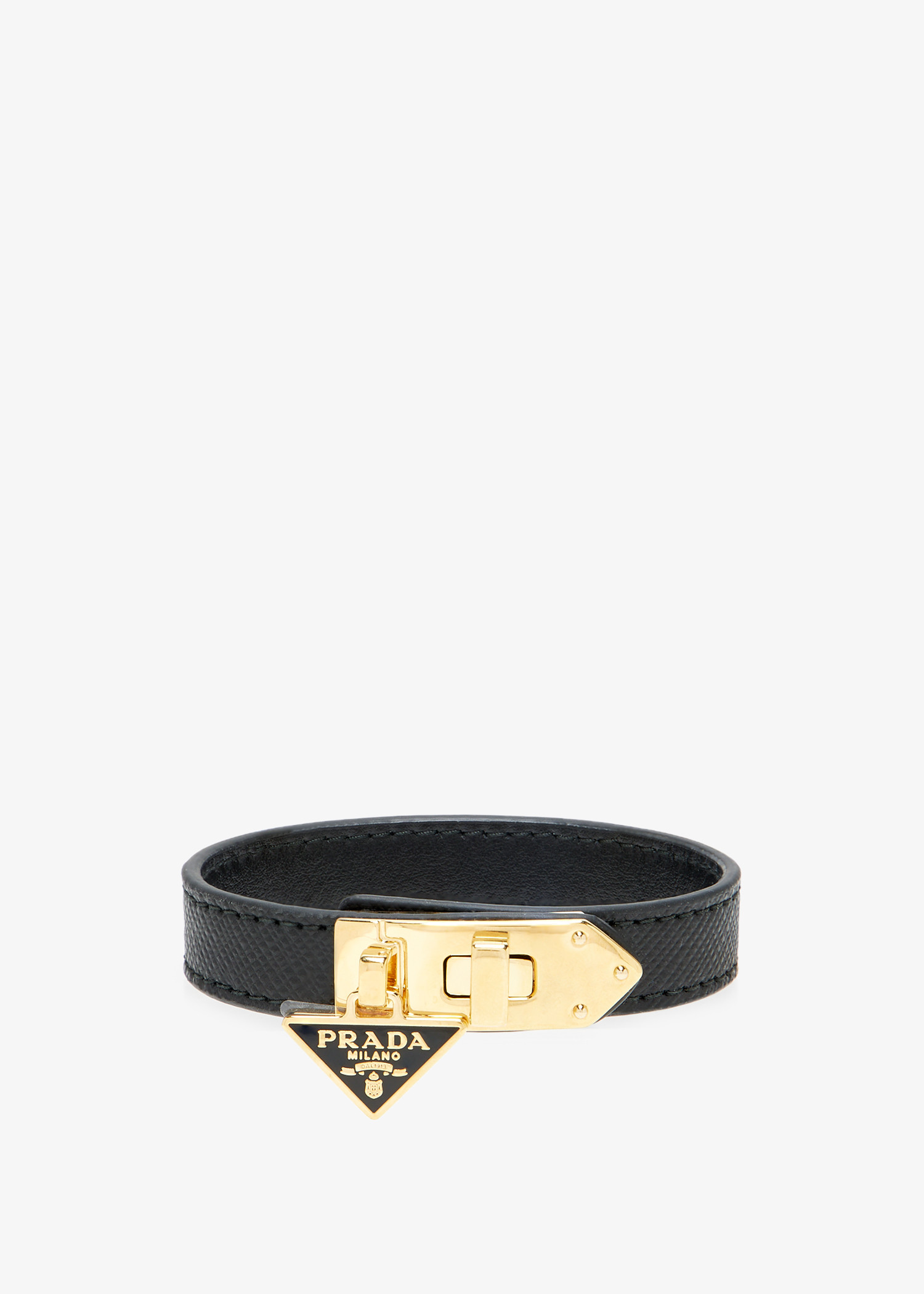 

Saffiano leather bracelet, Black