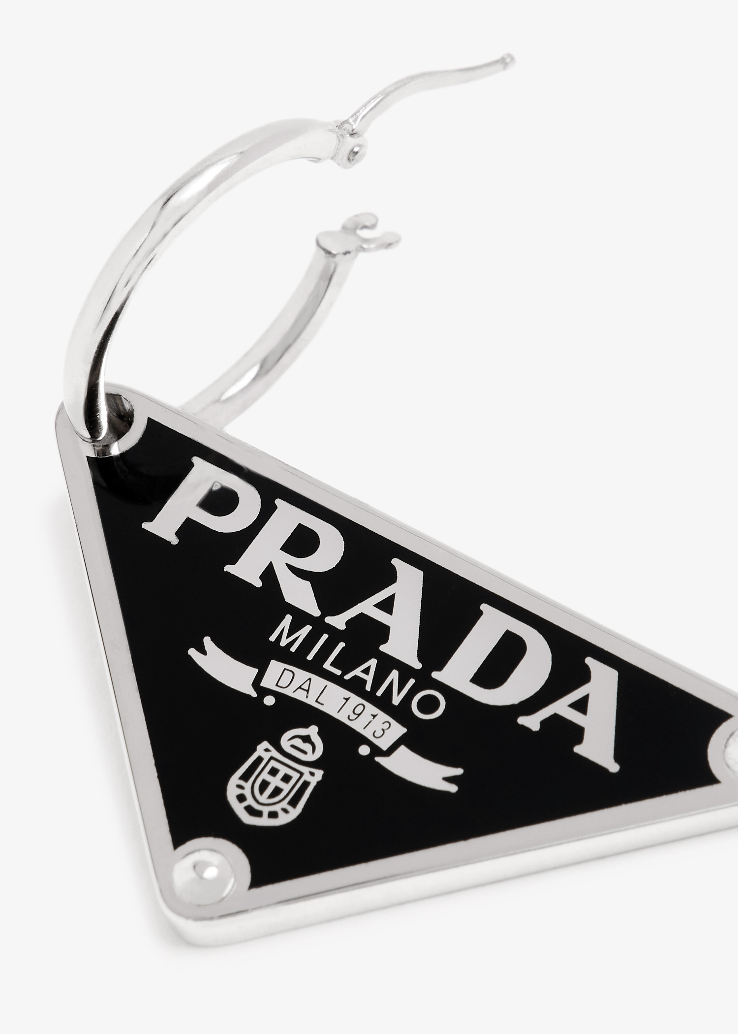 

Prada Symbole pendant right earring, Black