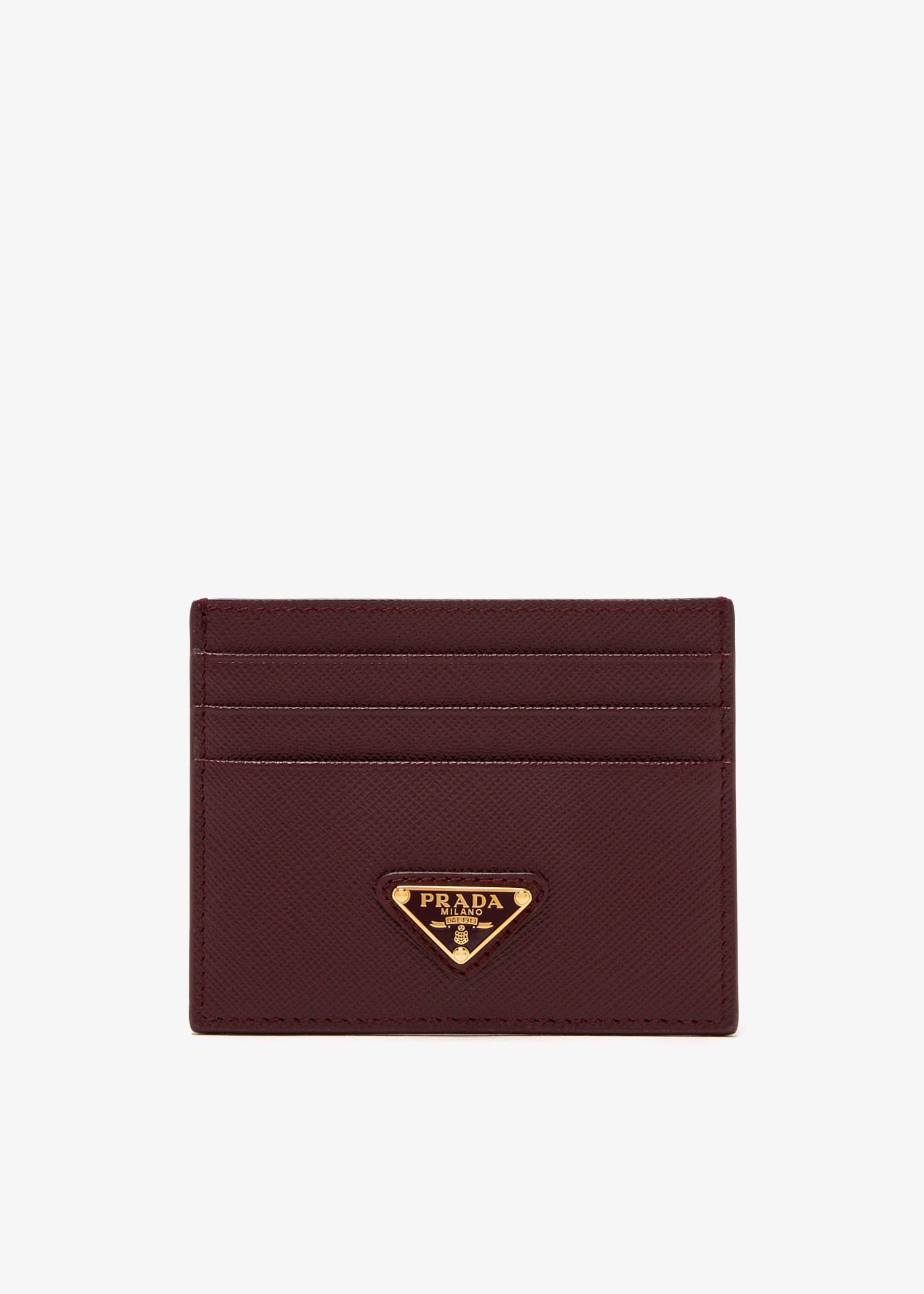 

Saffiano leather card holder, Burgundy