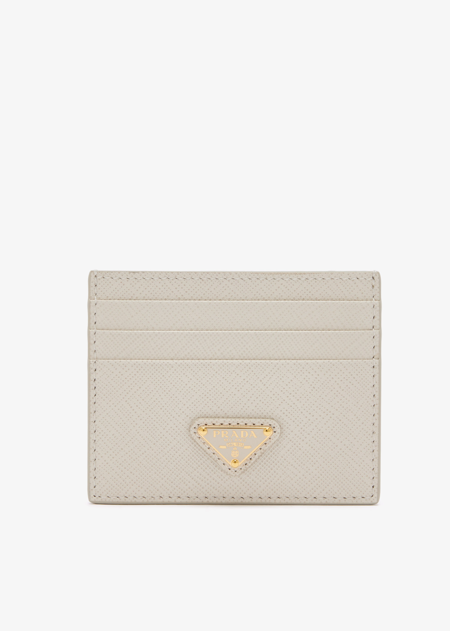 

Saffiano Leather card holder, Cream