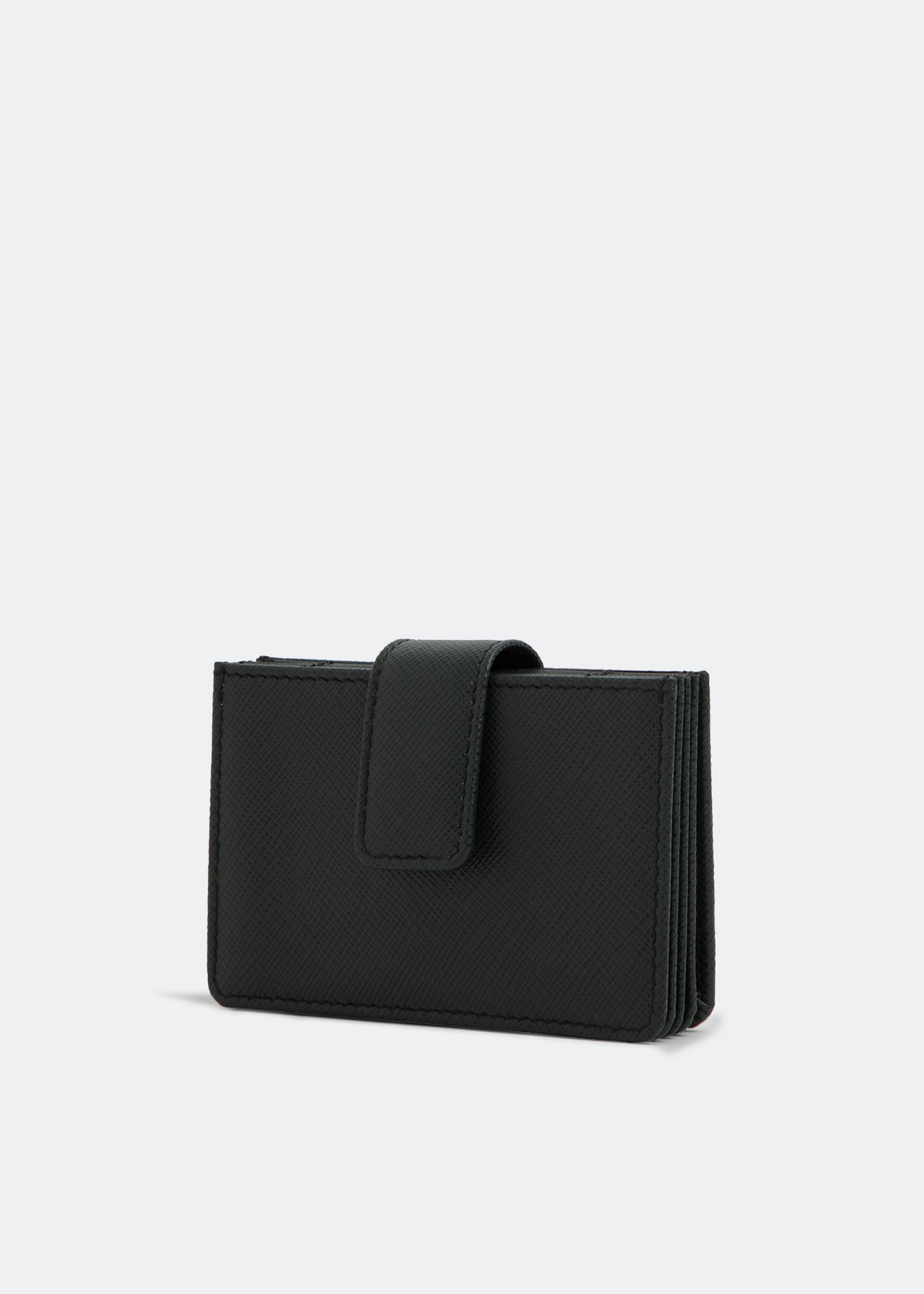 

Saffiano leather card holder, Black