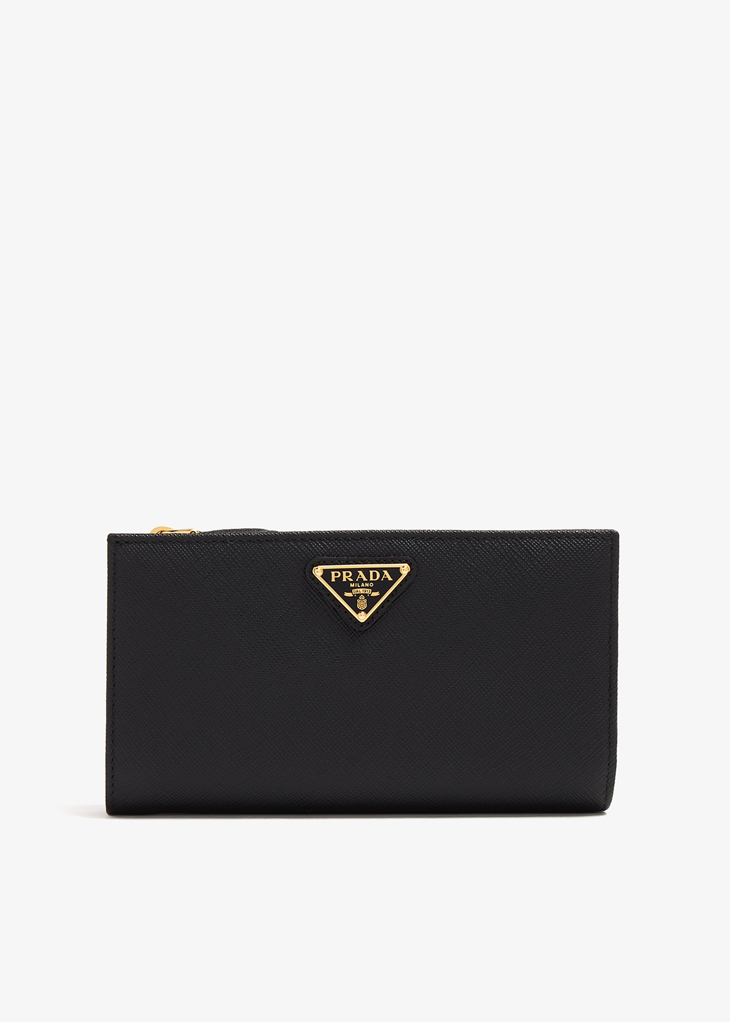 

Large Saffiano leather wallet, Black