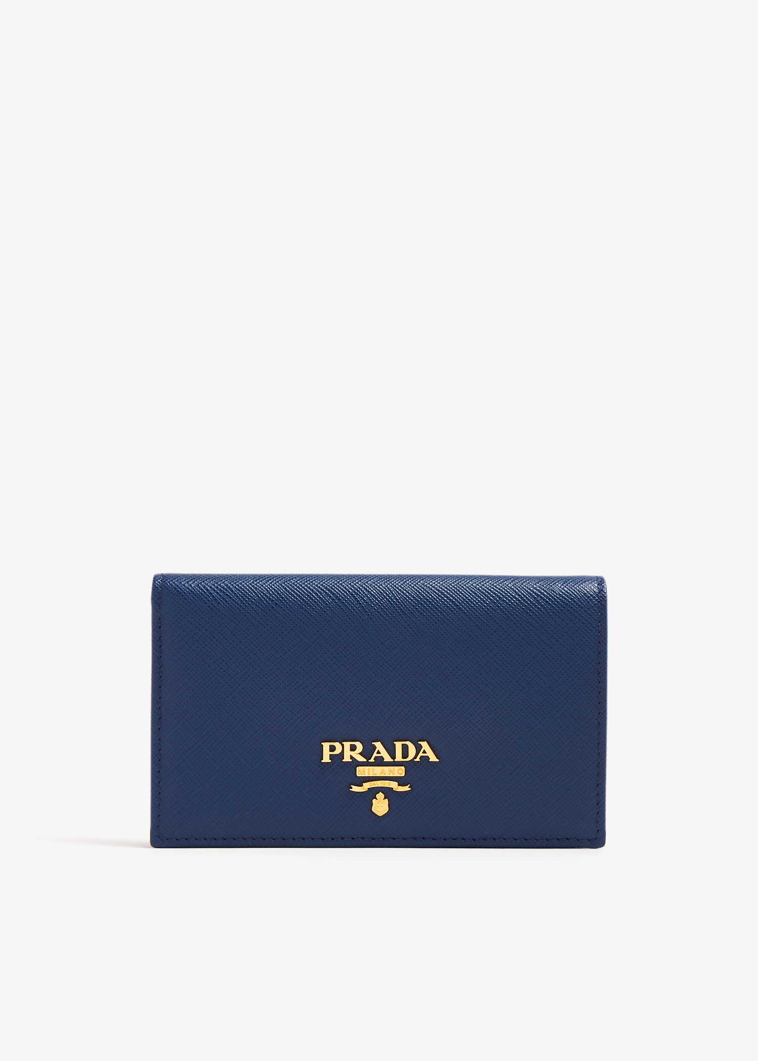 

Small Saffiano leather wallet, Blue