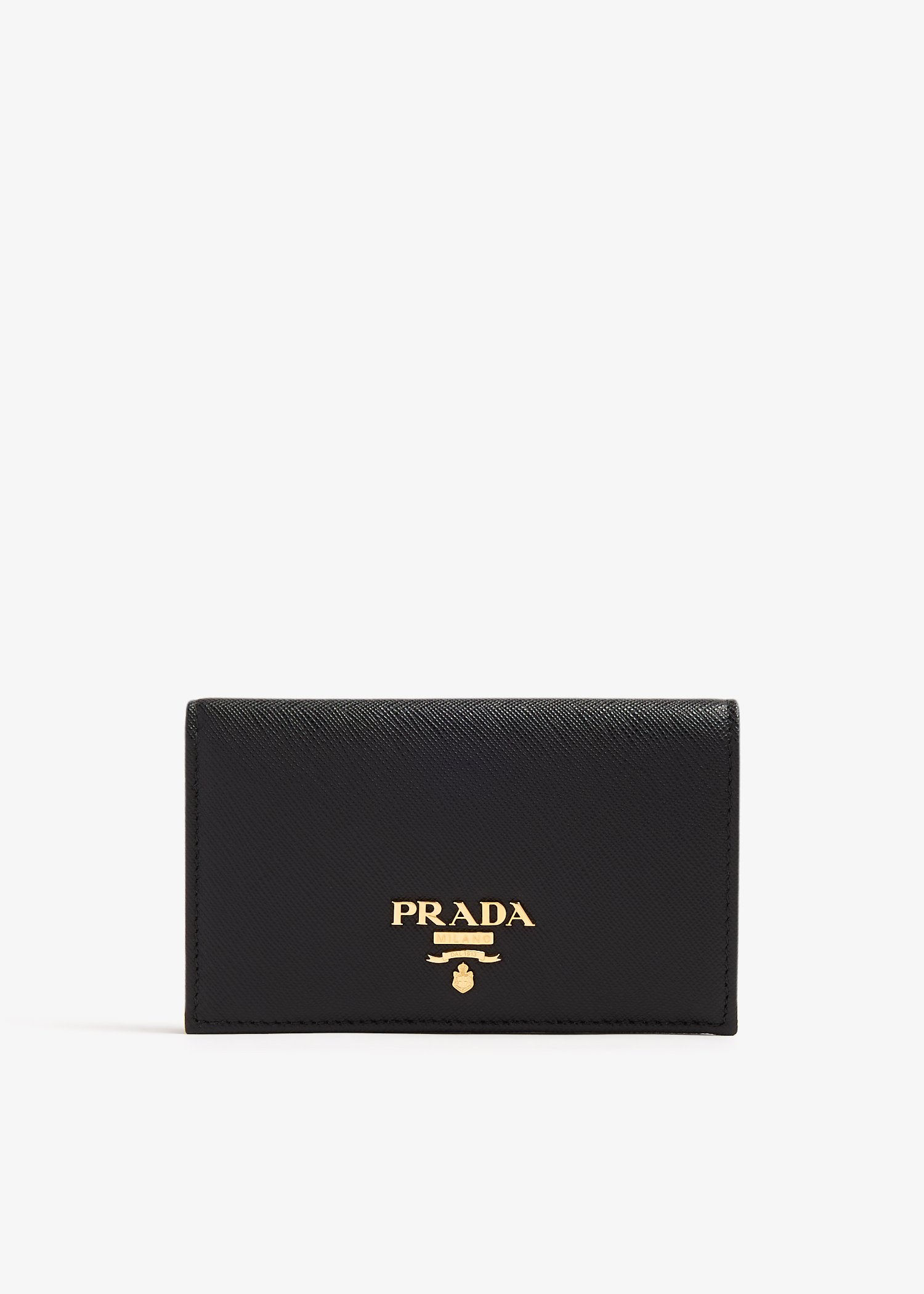 

Small Saffiano leather wallet, Black