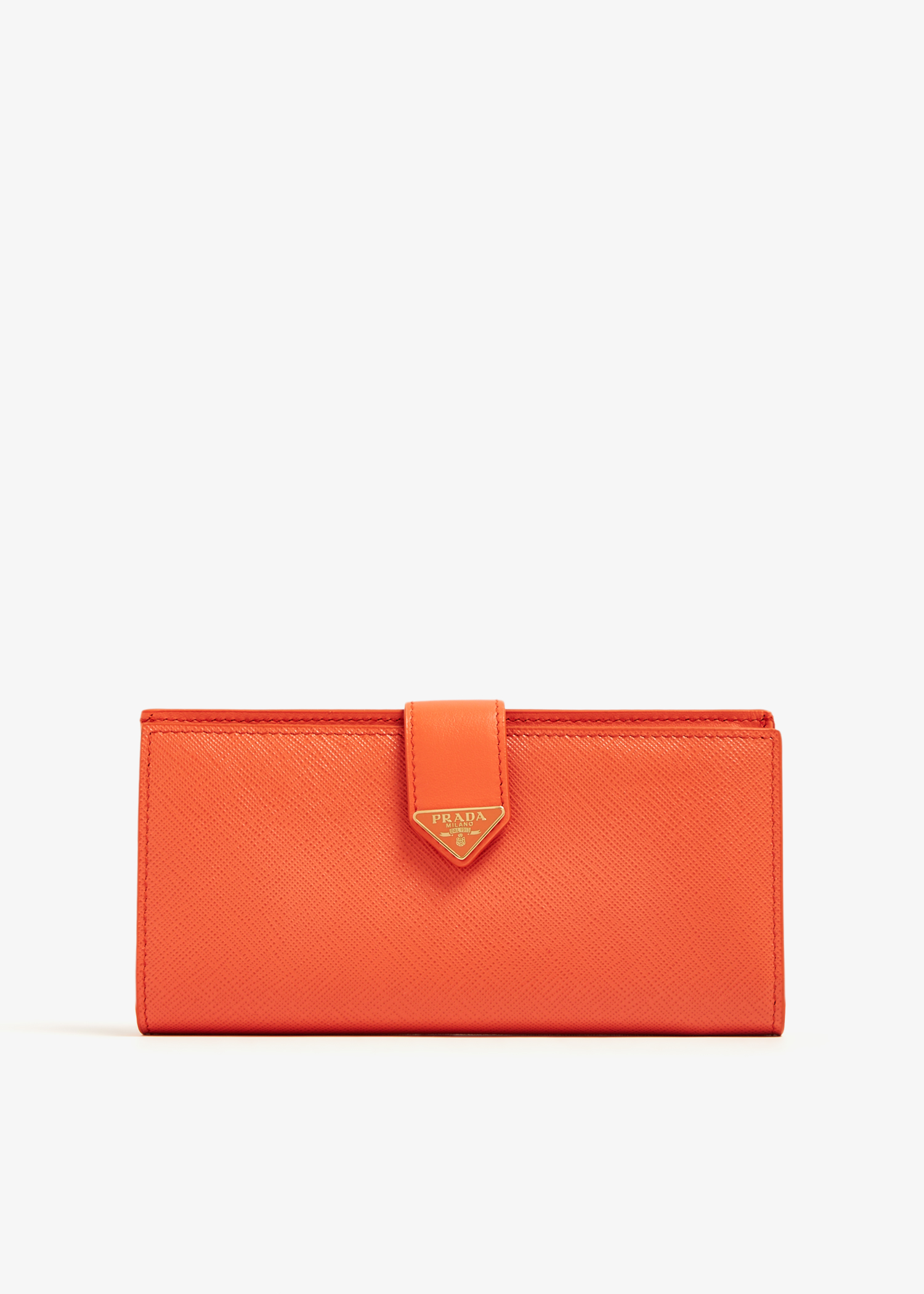 

Large Saffiano leather wallet, Orange