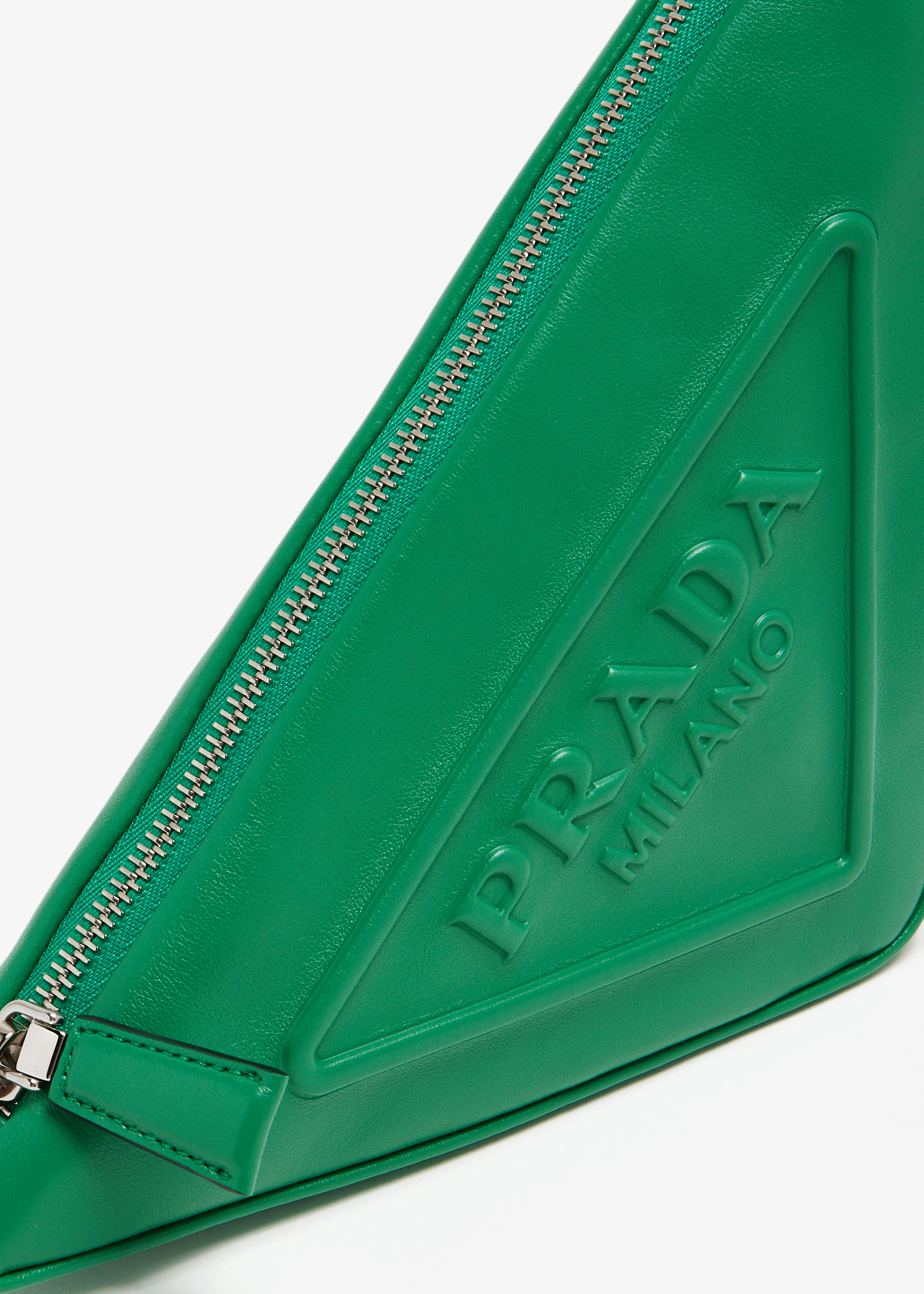 

Triangle leather pouch, Green