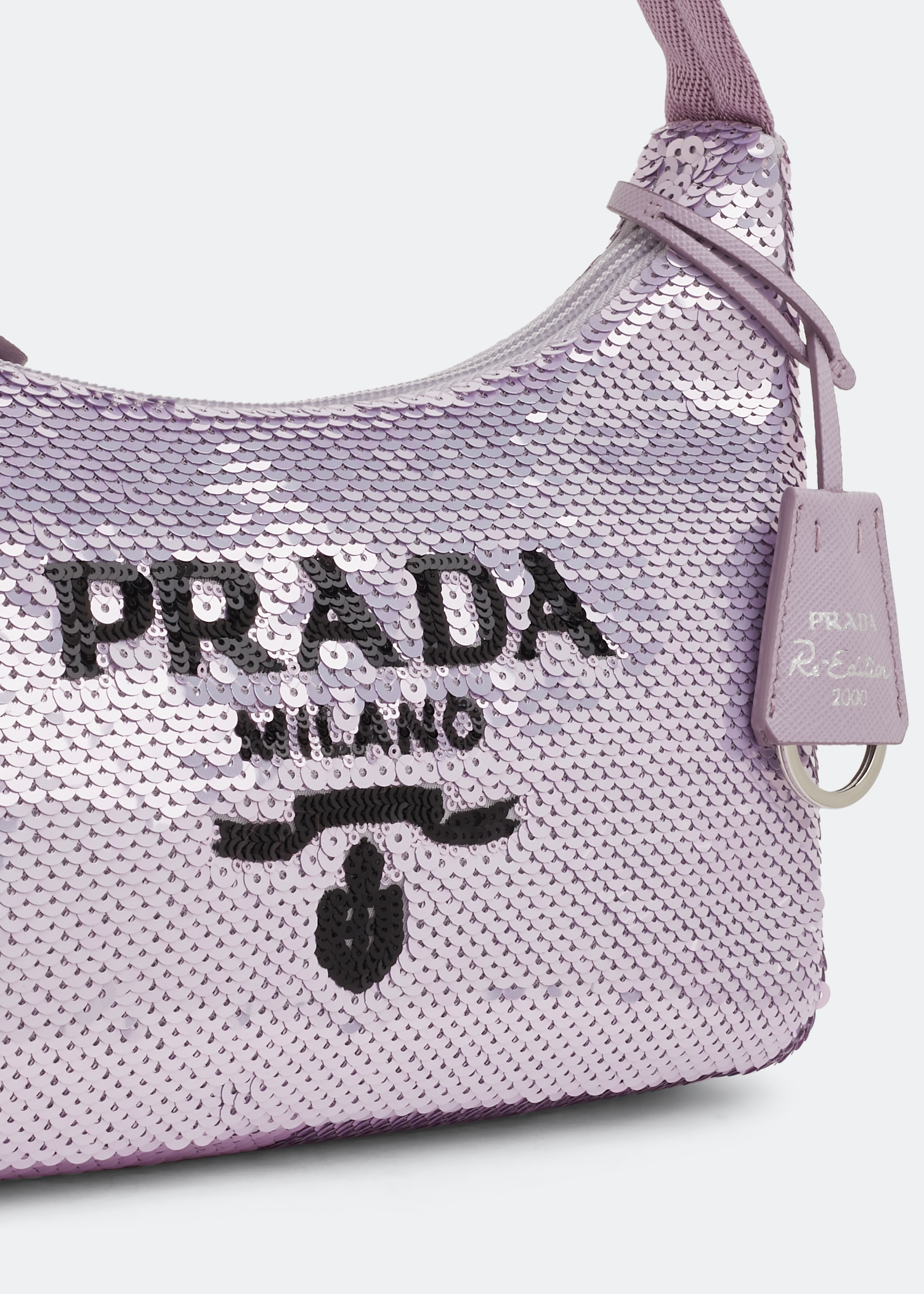 

Re-Nylon Re-Edition 2000 sequin mini bag, Purple