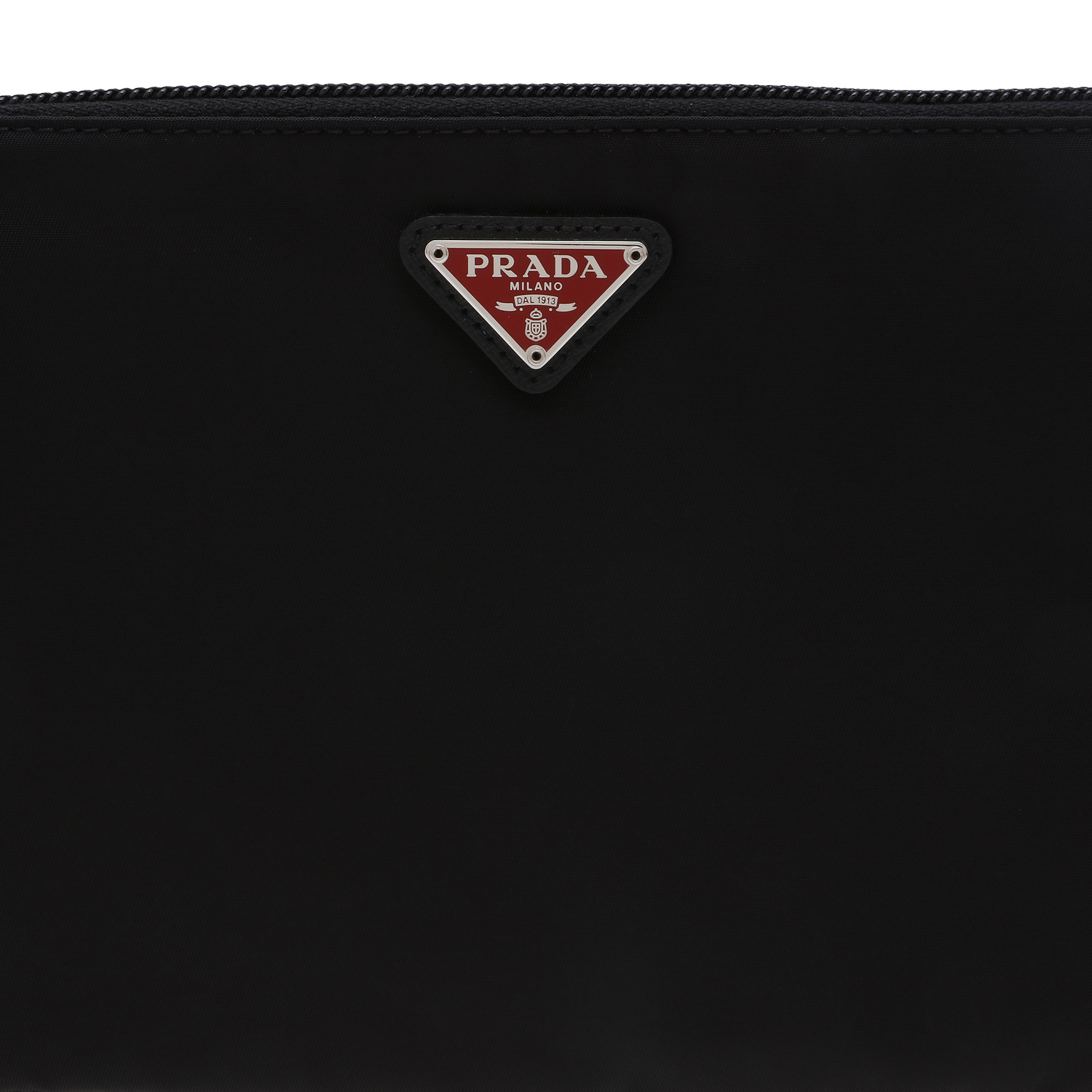 

Nylon and leather mini-bag, Black