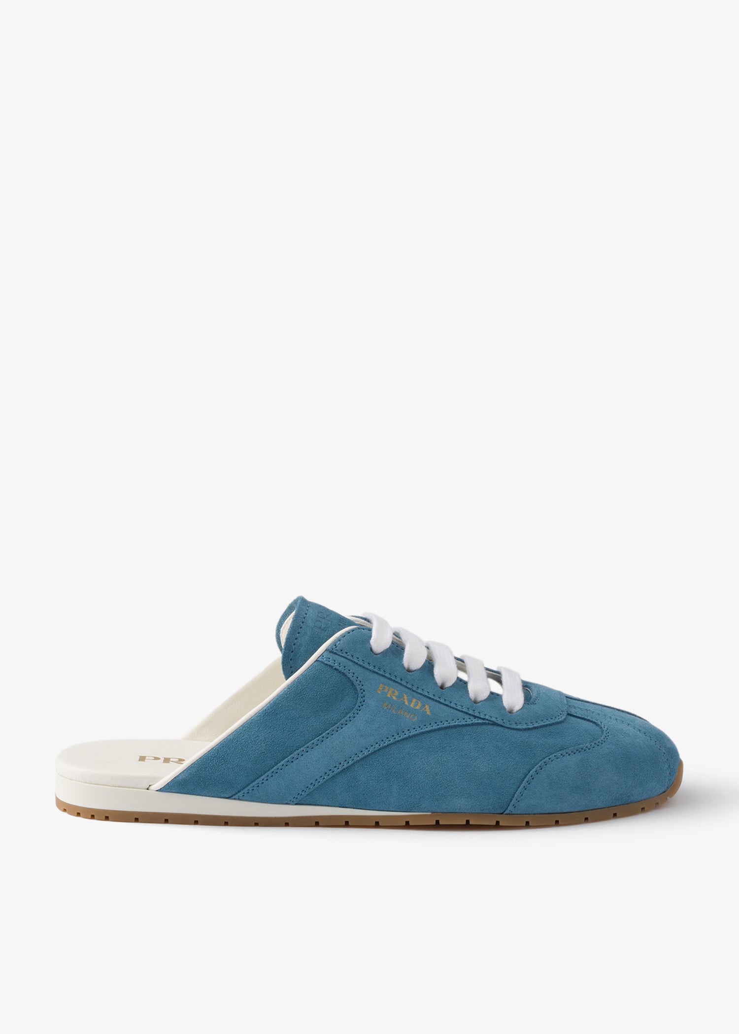 

Suede sneaker mules, Blue