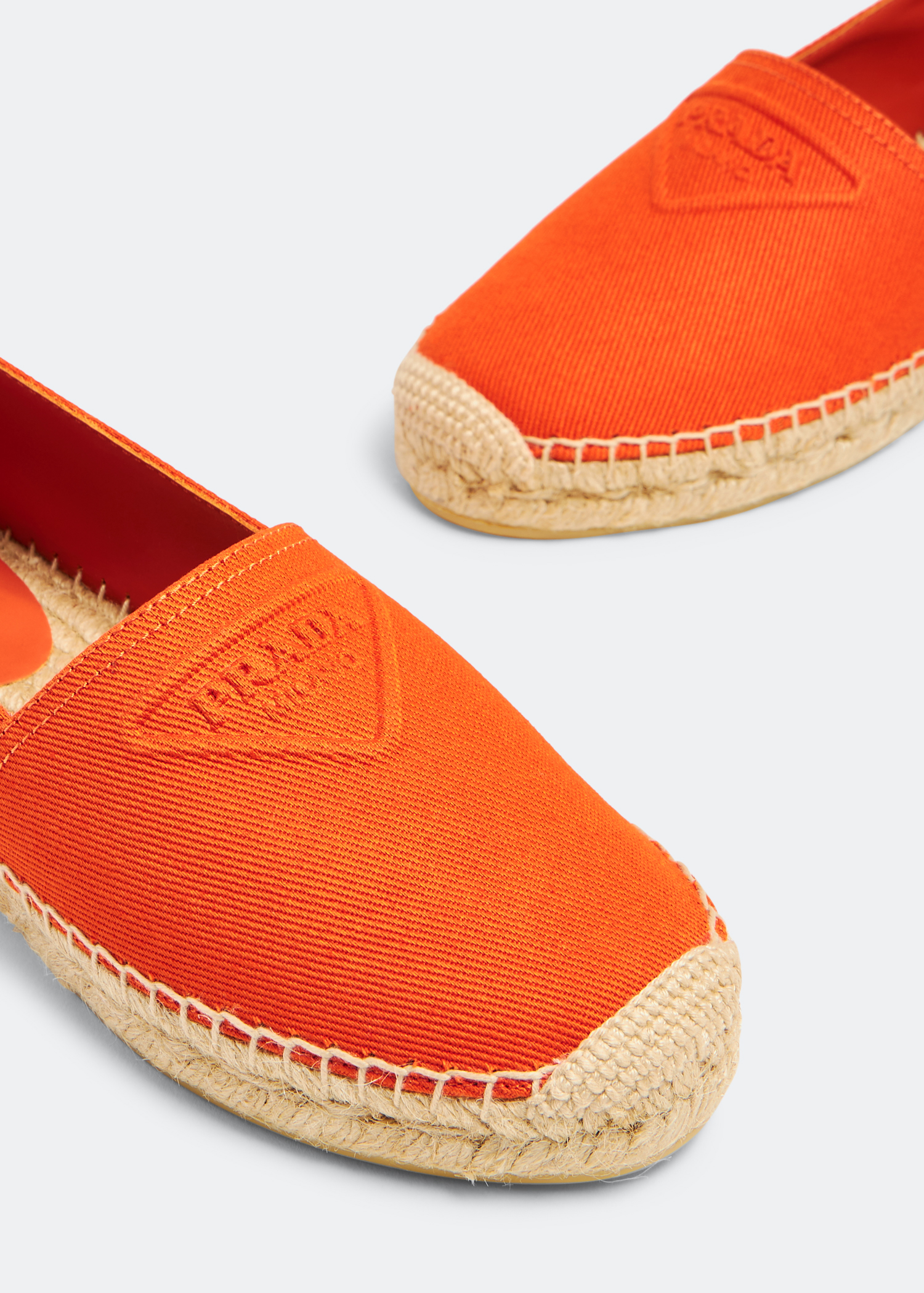 

Cotton drill espadrilles, Orange