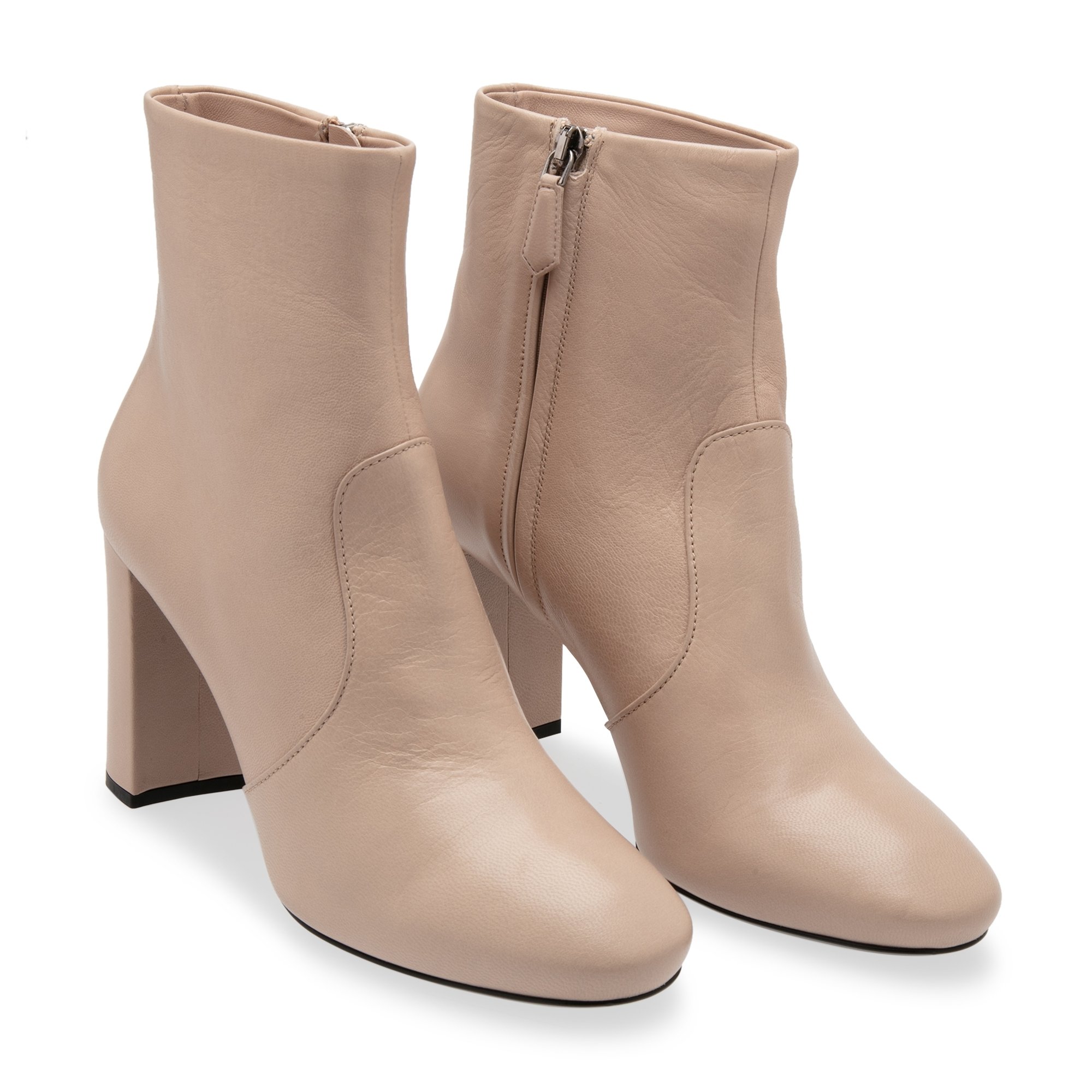 

Leather ankle boots, Beige