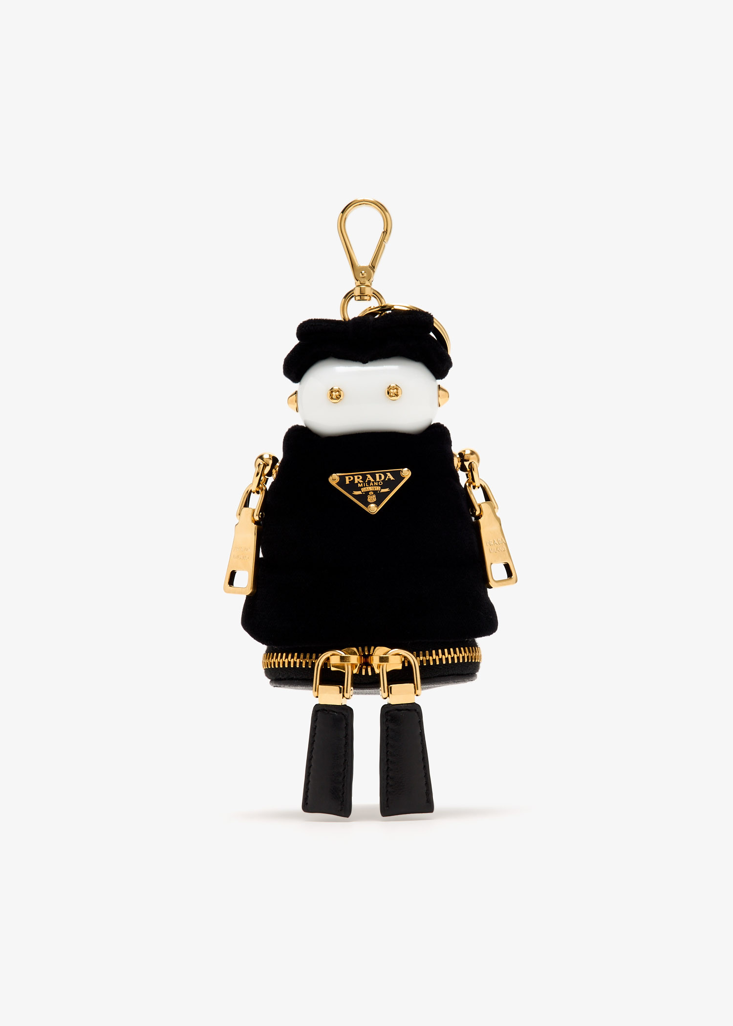 

Soft Robot velvet bag charm, Black