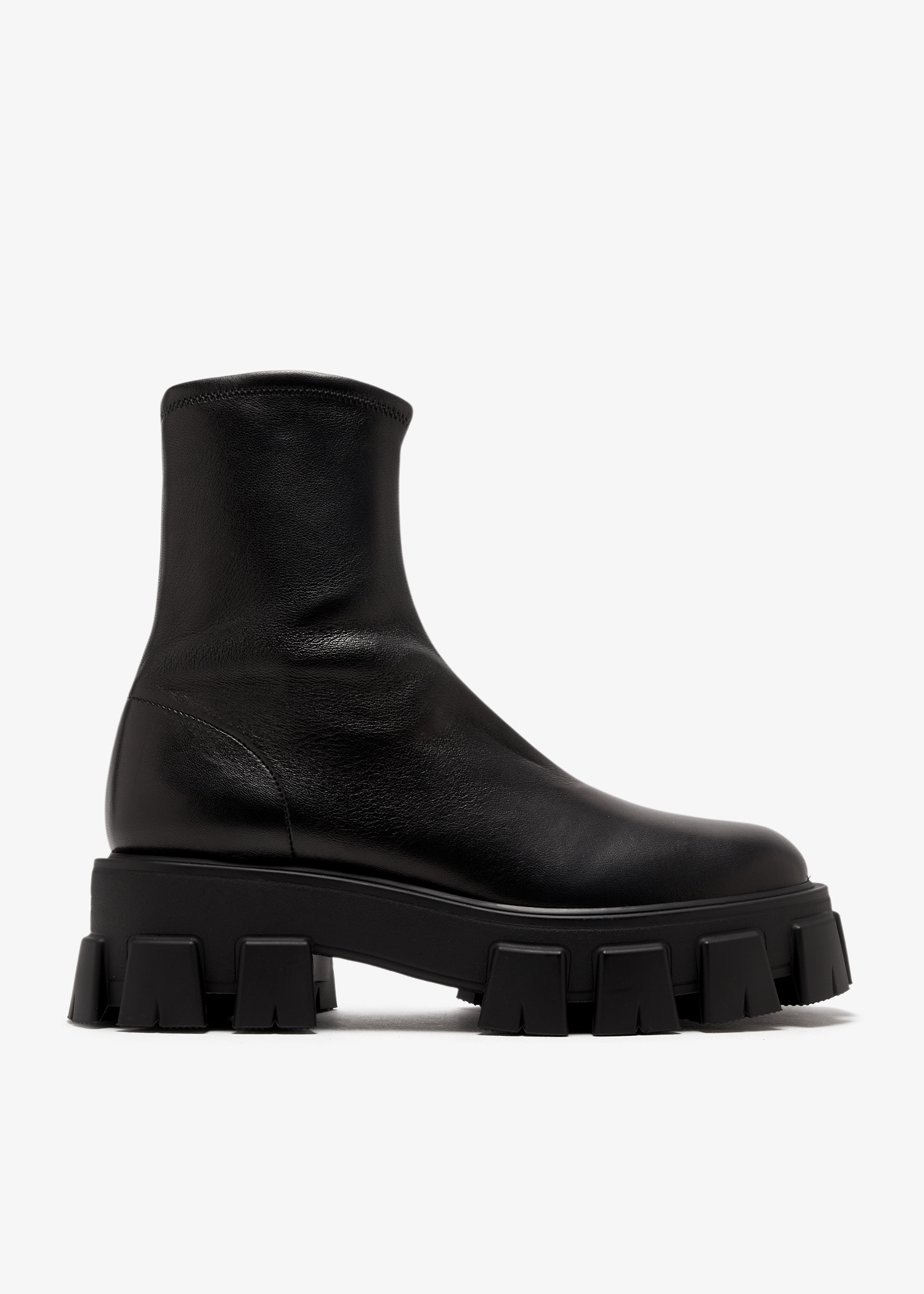 

Monolith stretch nappa leather booties, Black
