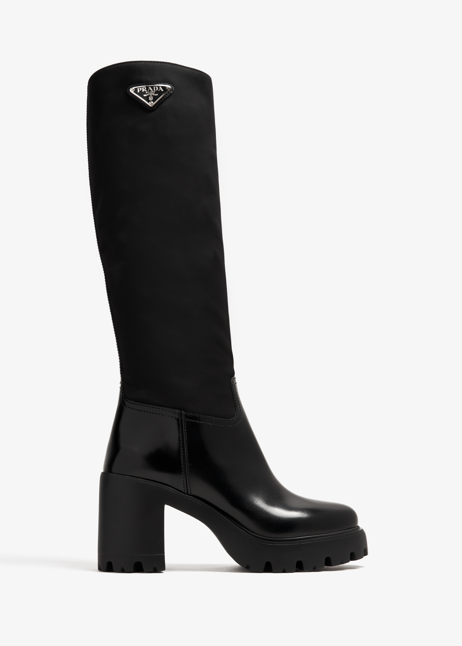 

Leather and Re-Nylon boots, Black
