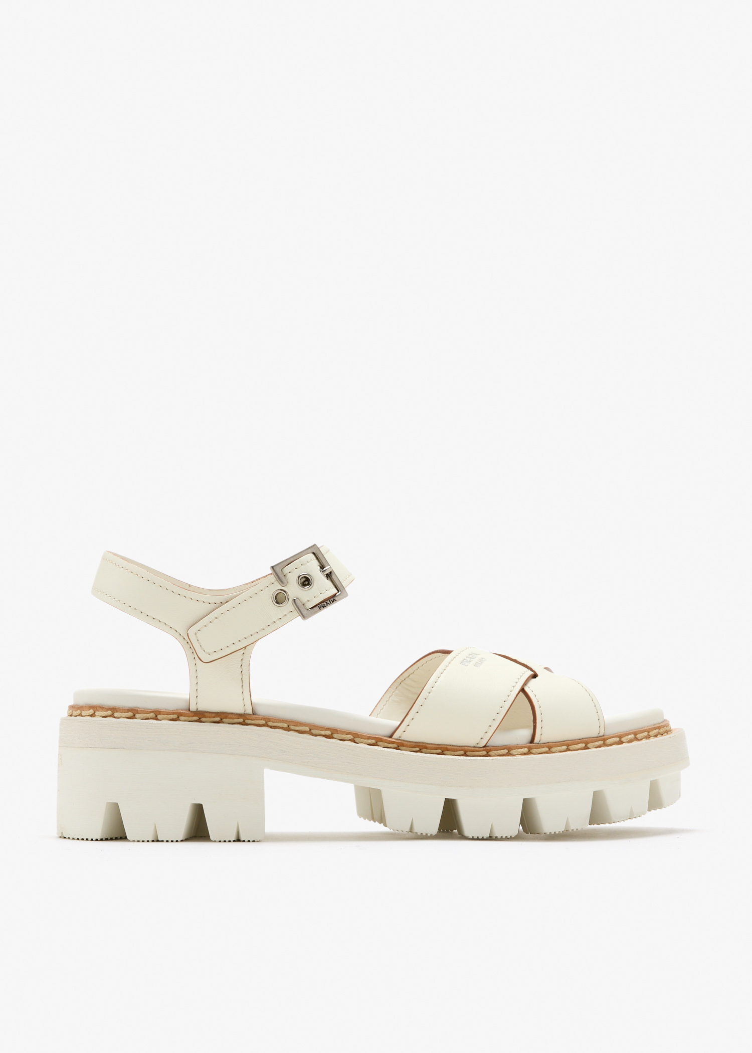 

Leather sandals, Cream