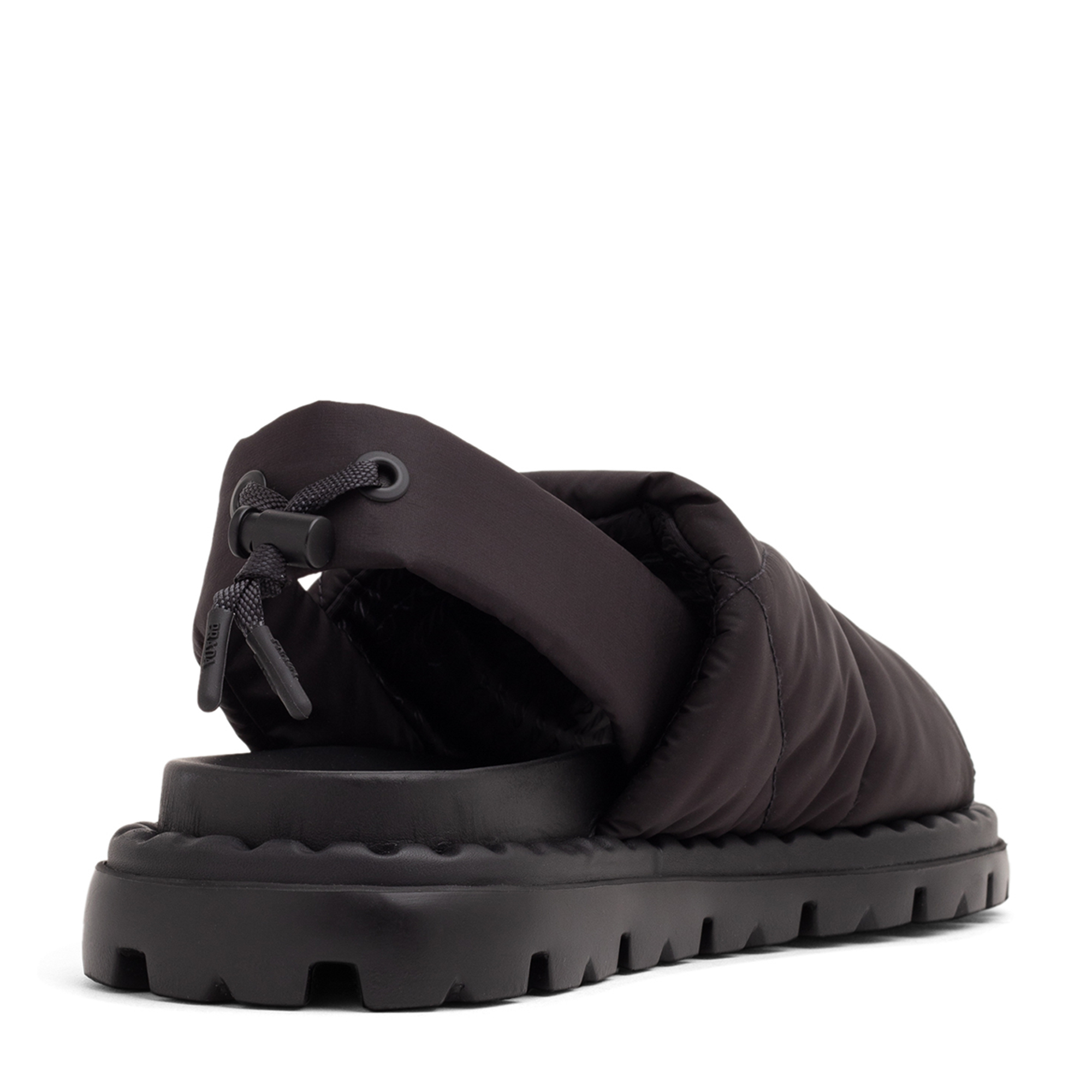 

Padded nylon sandals, Black