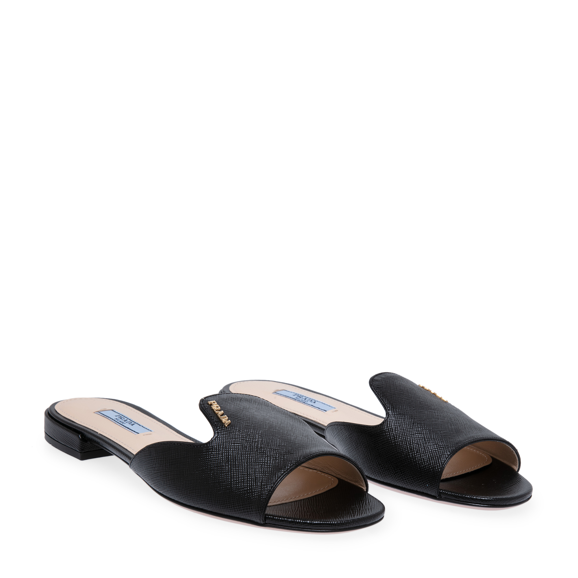 

Leather sandals, Black