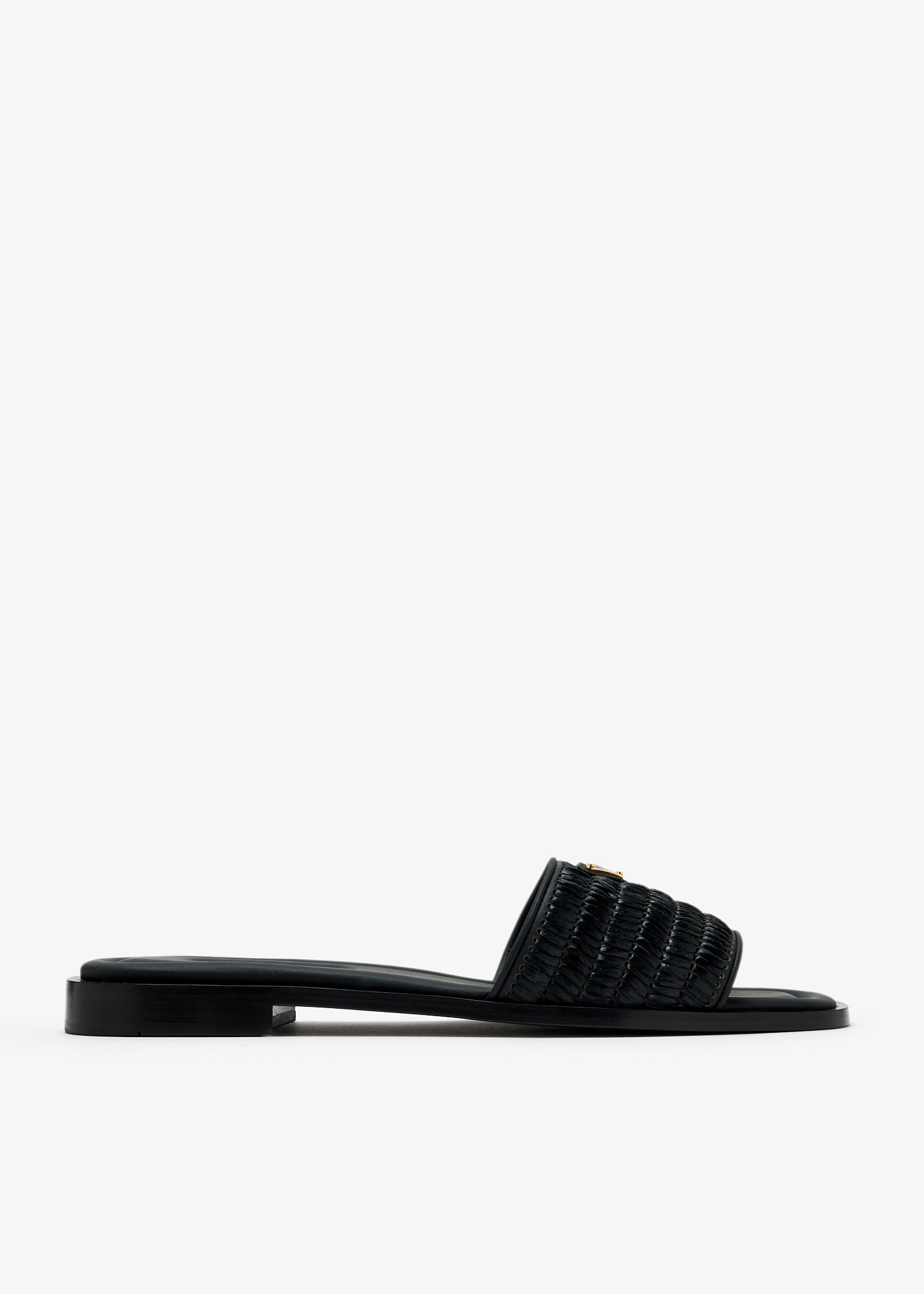 

Crochet slide sandals, Black