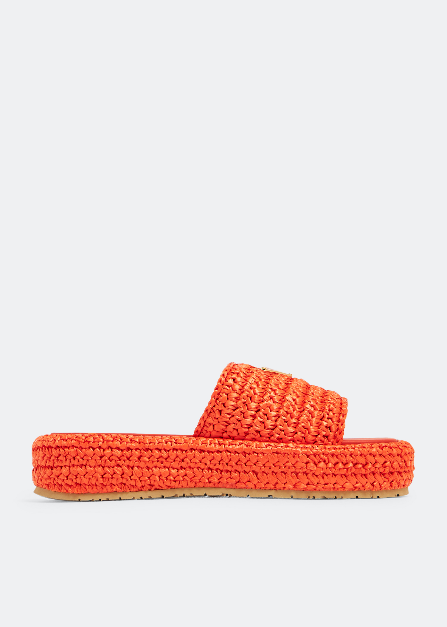 

Crochet flatform slides, Orange