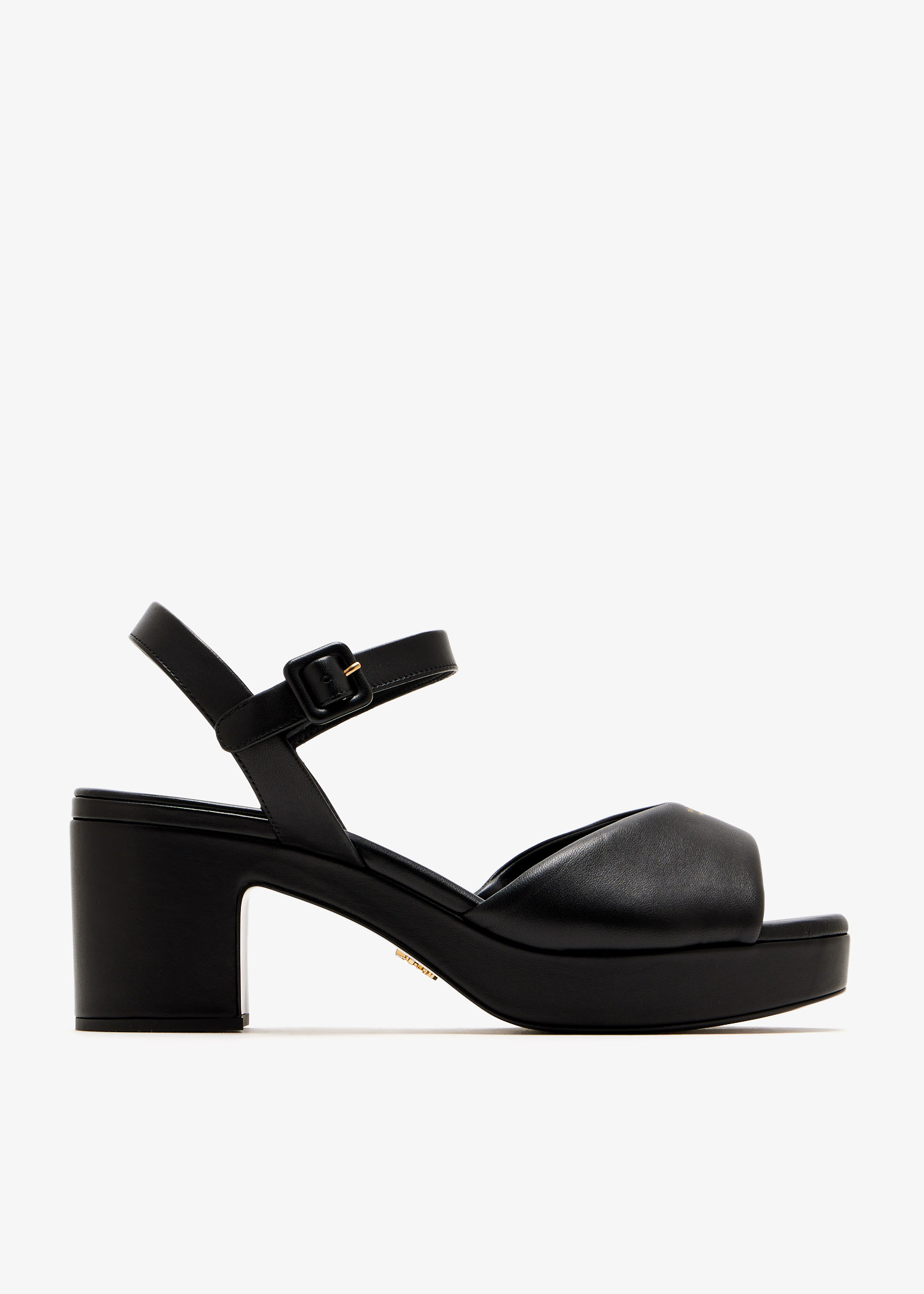 

Padded nappa leather sandals, Black