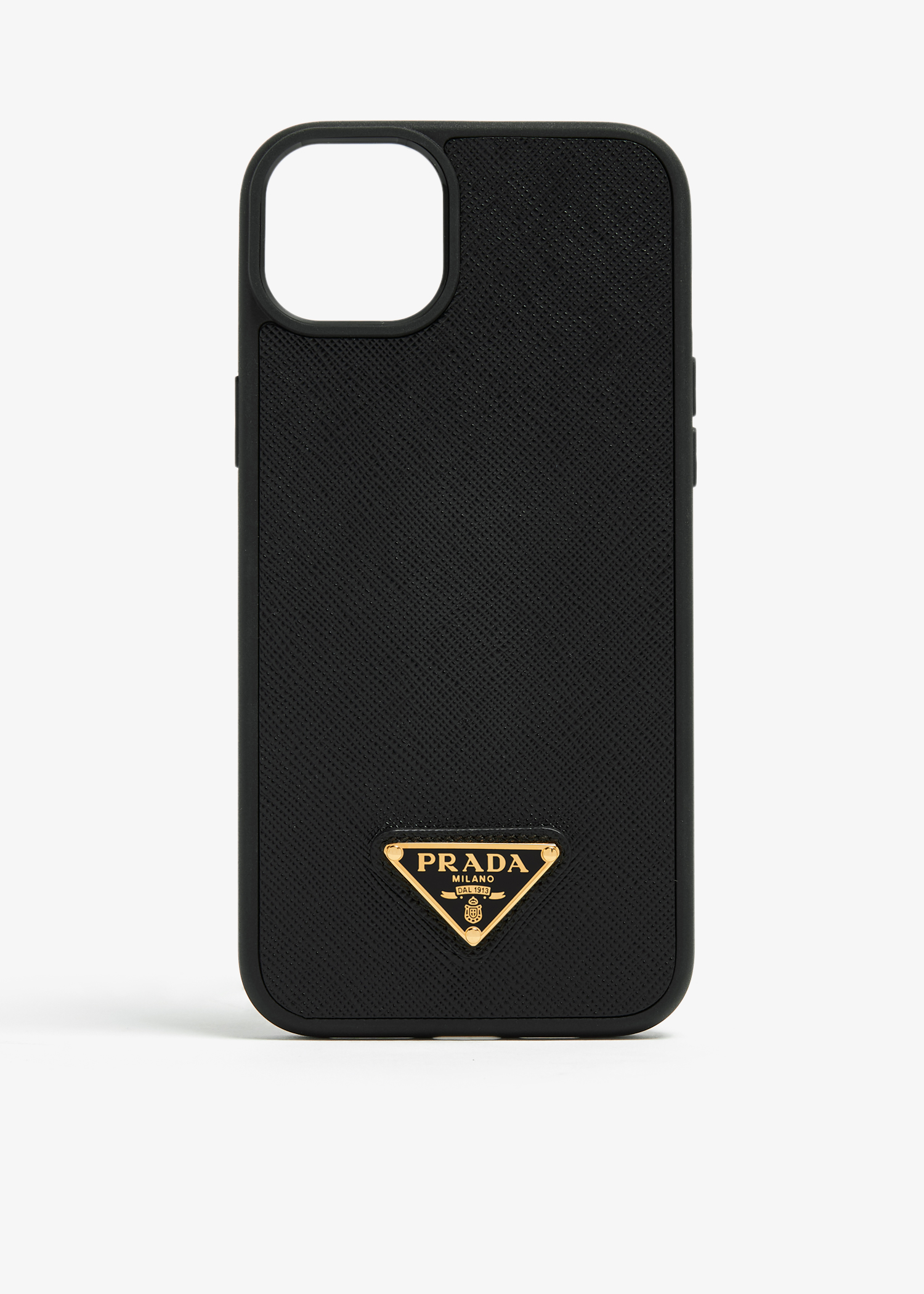 

iPhone 14 Plus saffiano leather cover, Black