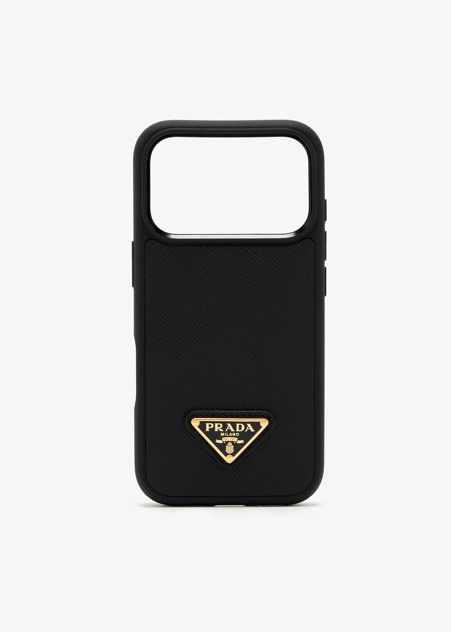 

iPhone 17 Pro saffiano leather case, Black