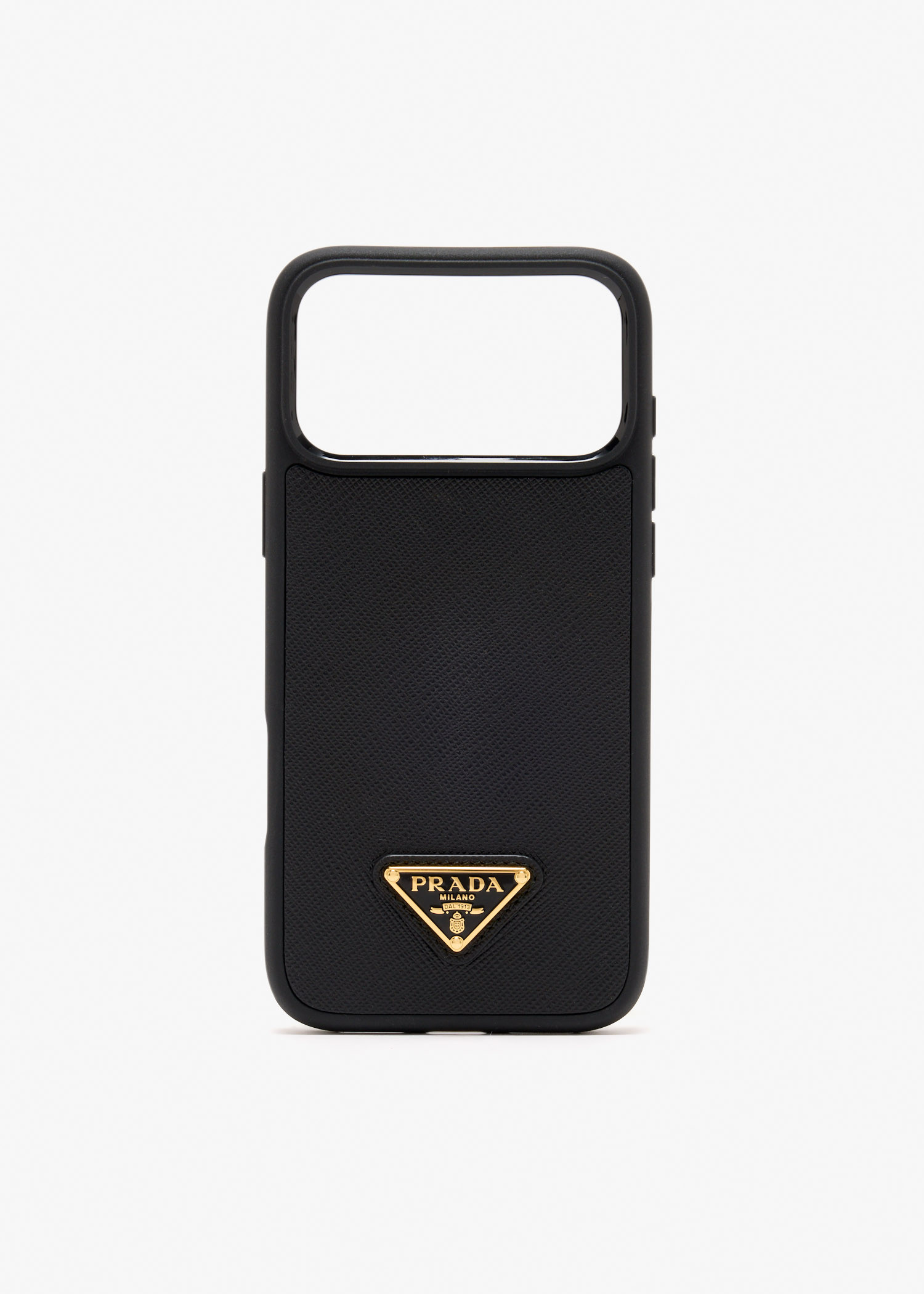 

iPhone 17 Pro Max saffiano leather case, Black