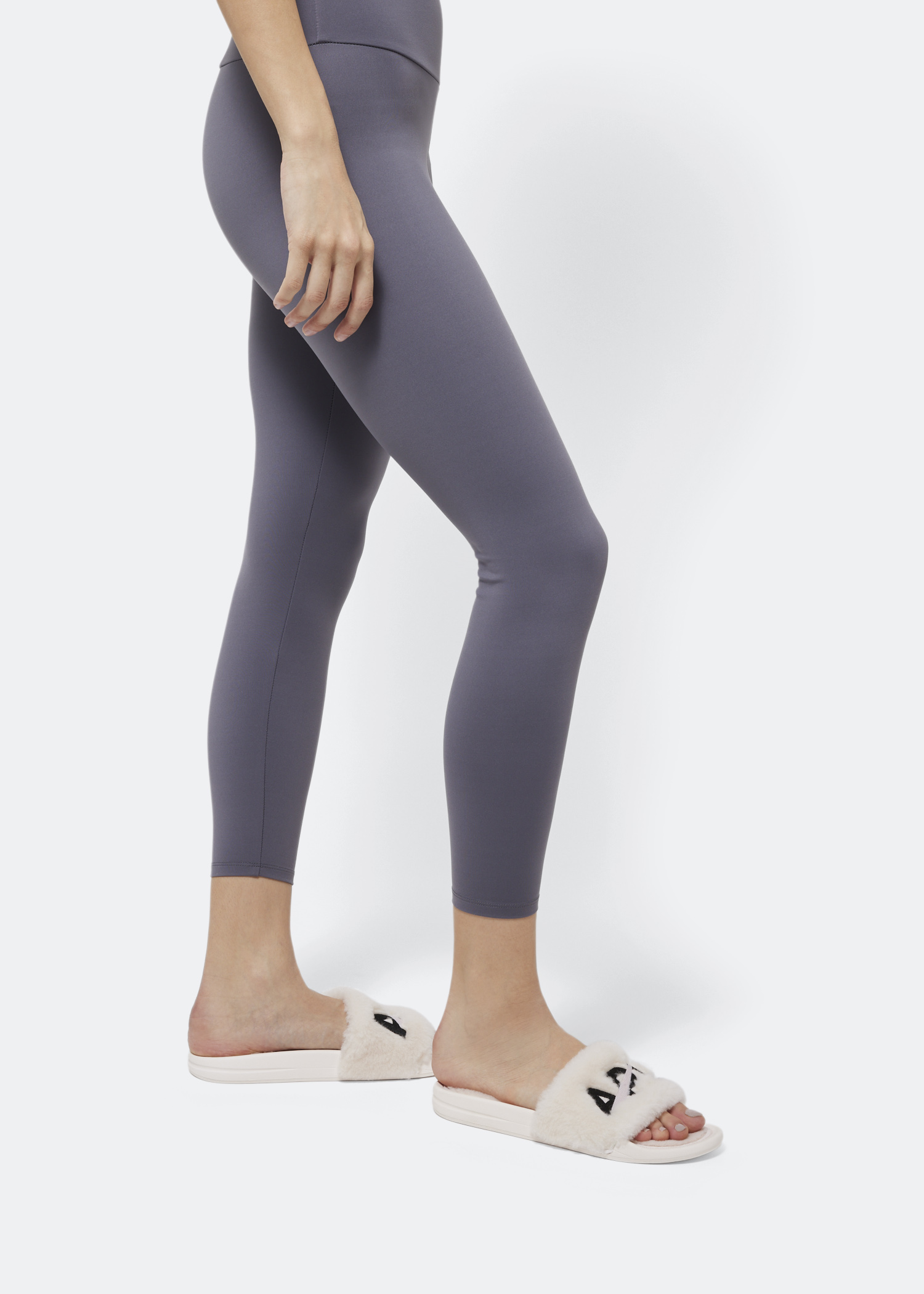 

Shearling slides, Beige