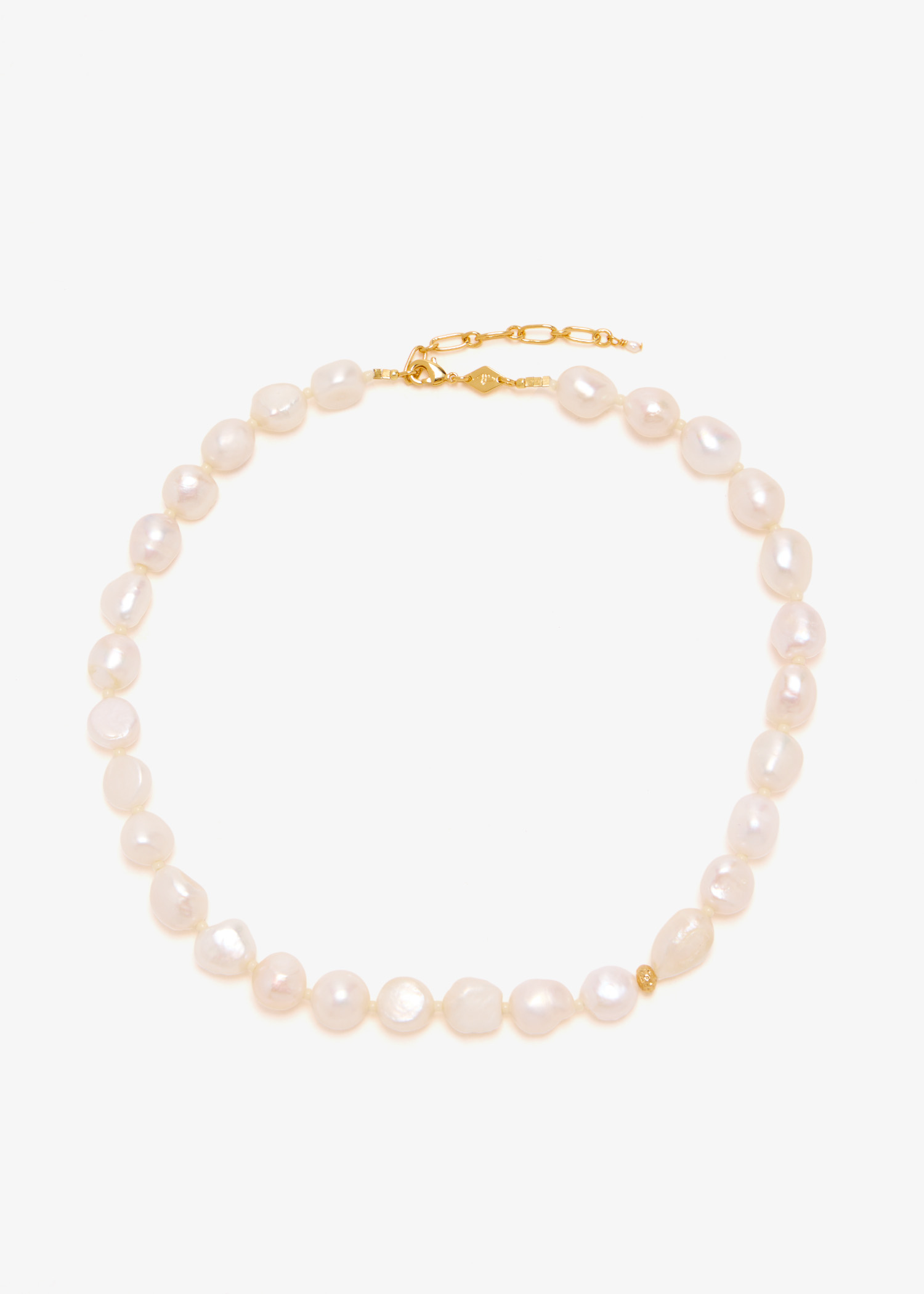 

Stellar Pearly necklace, White