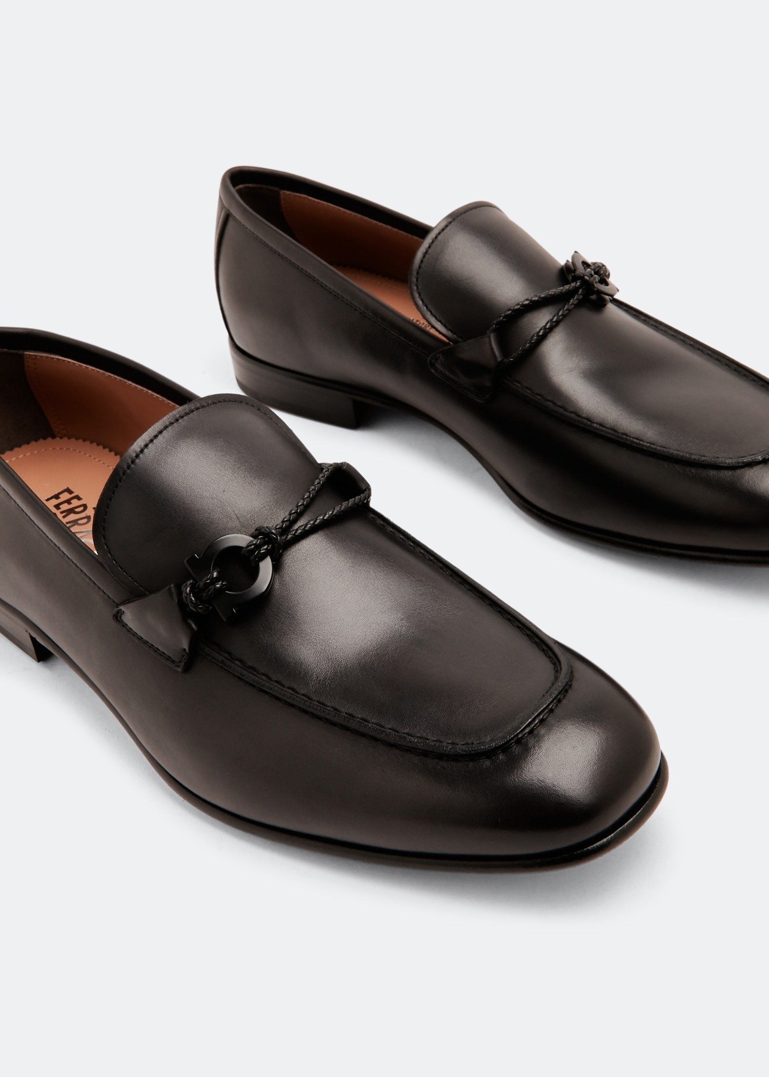 

Gancini loafers, Black