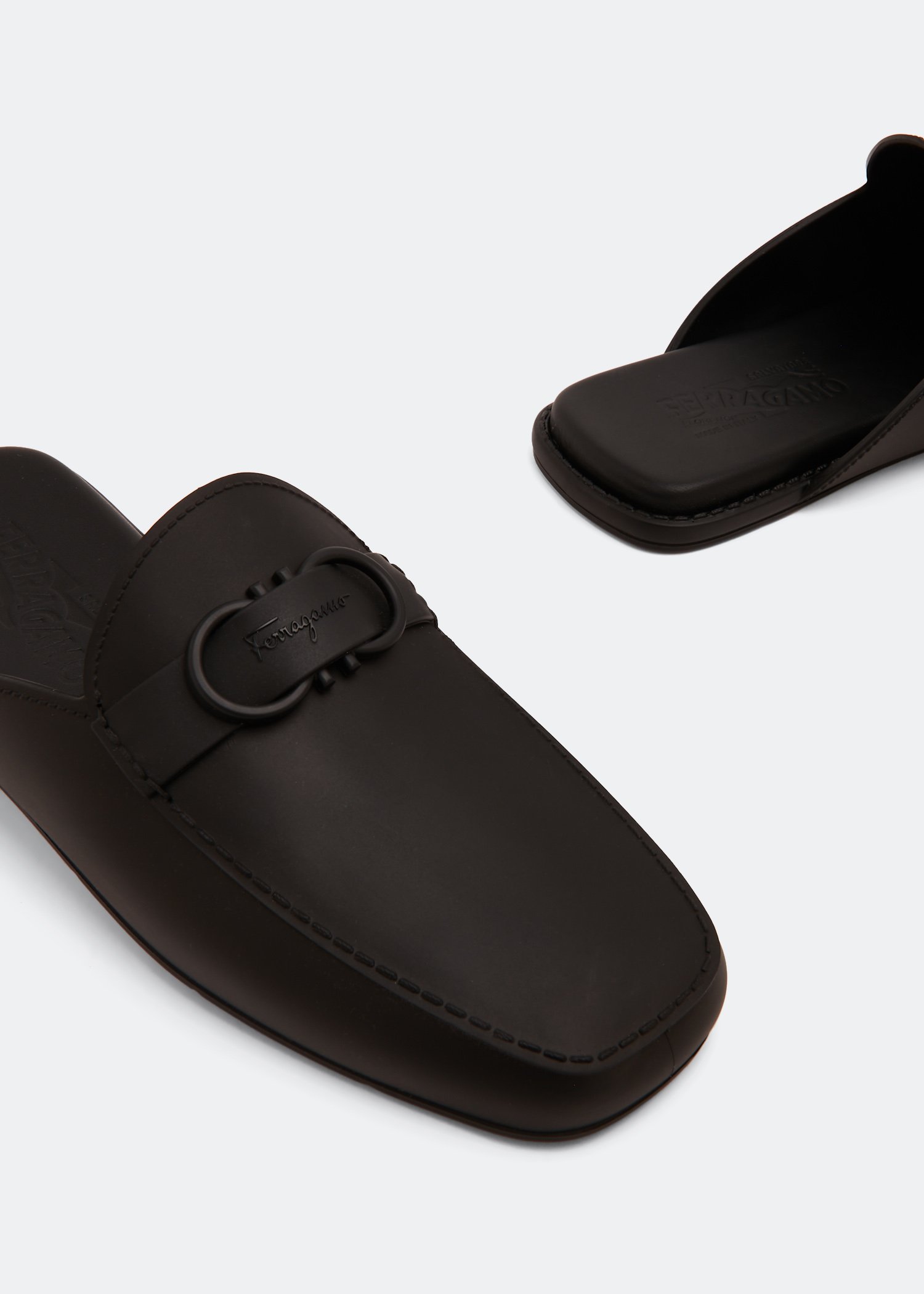 

Gancini mules, Black