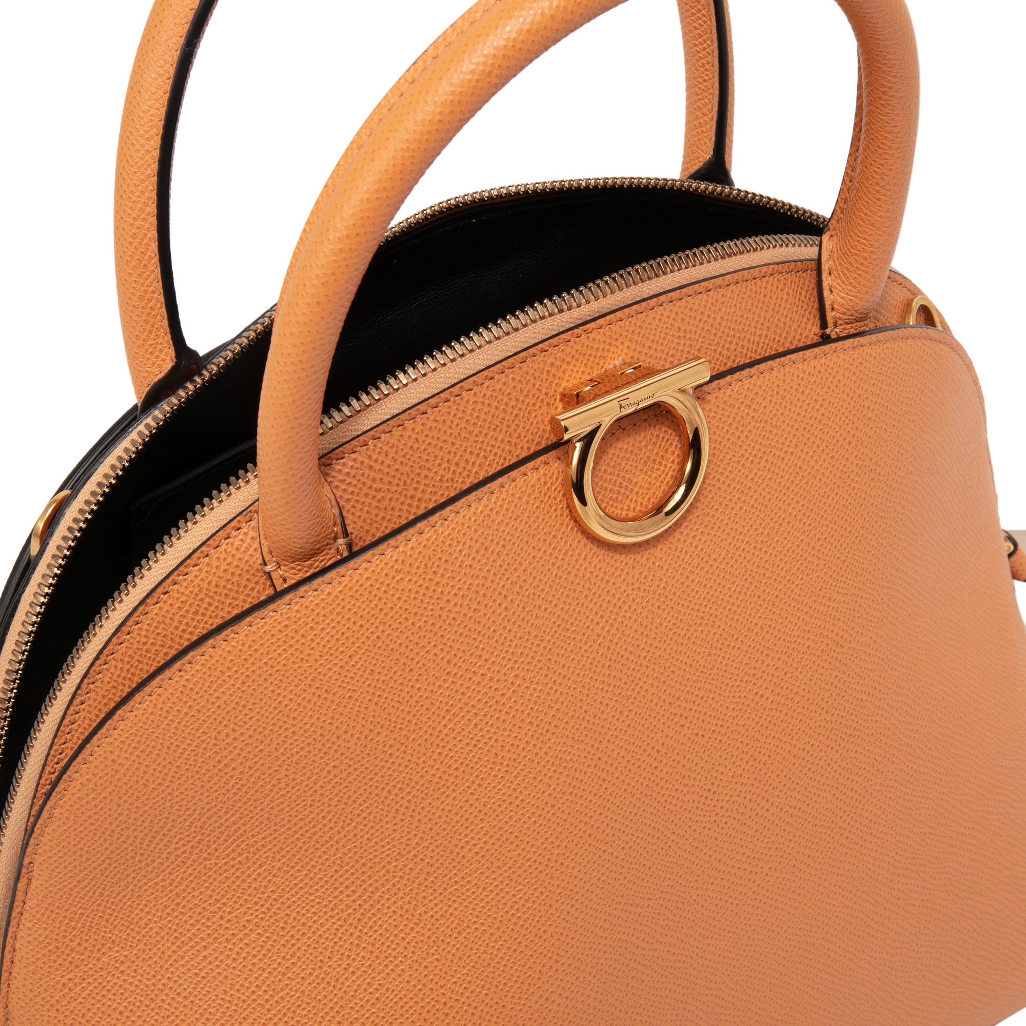 

Gancini medium top handle bag, Orange