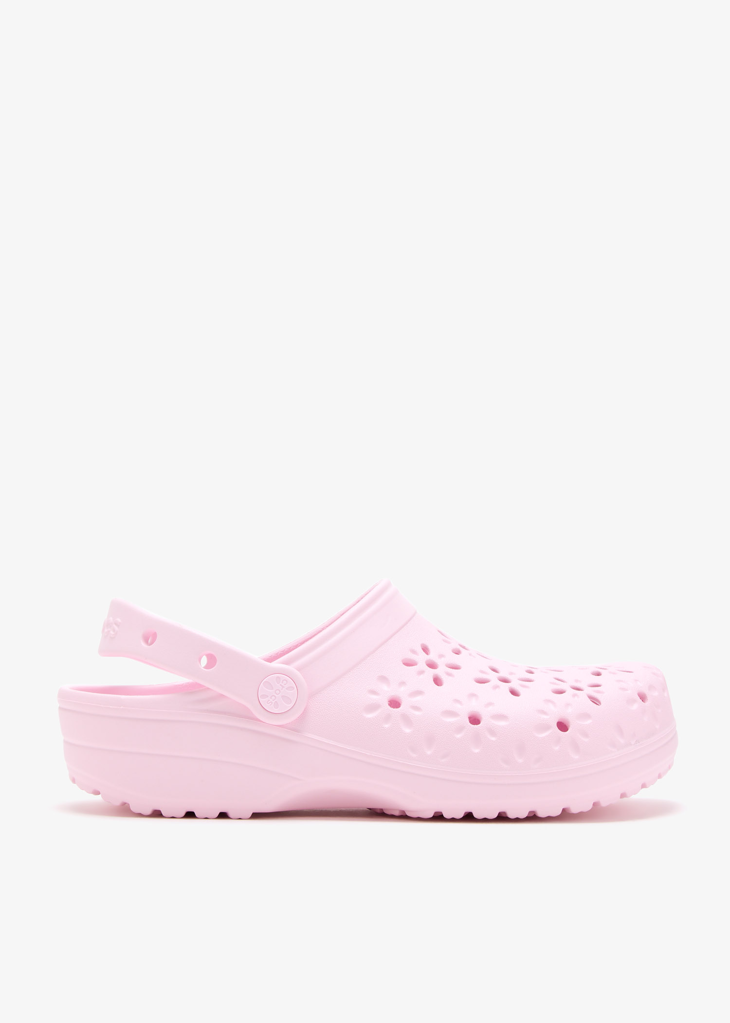 

Floral cut-out clogs, Pink