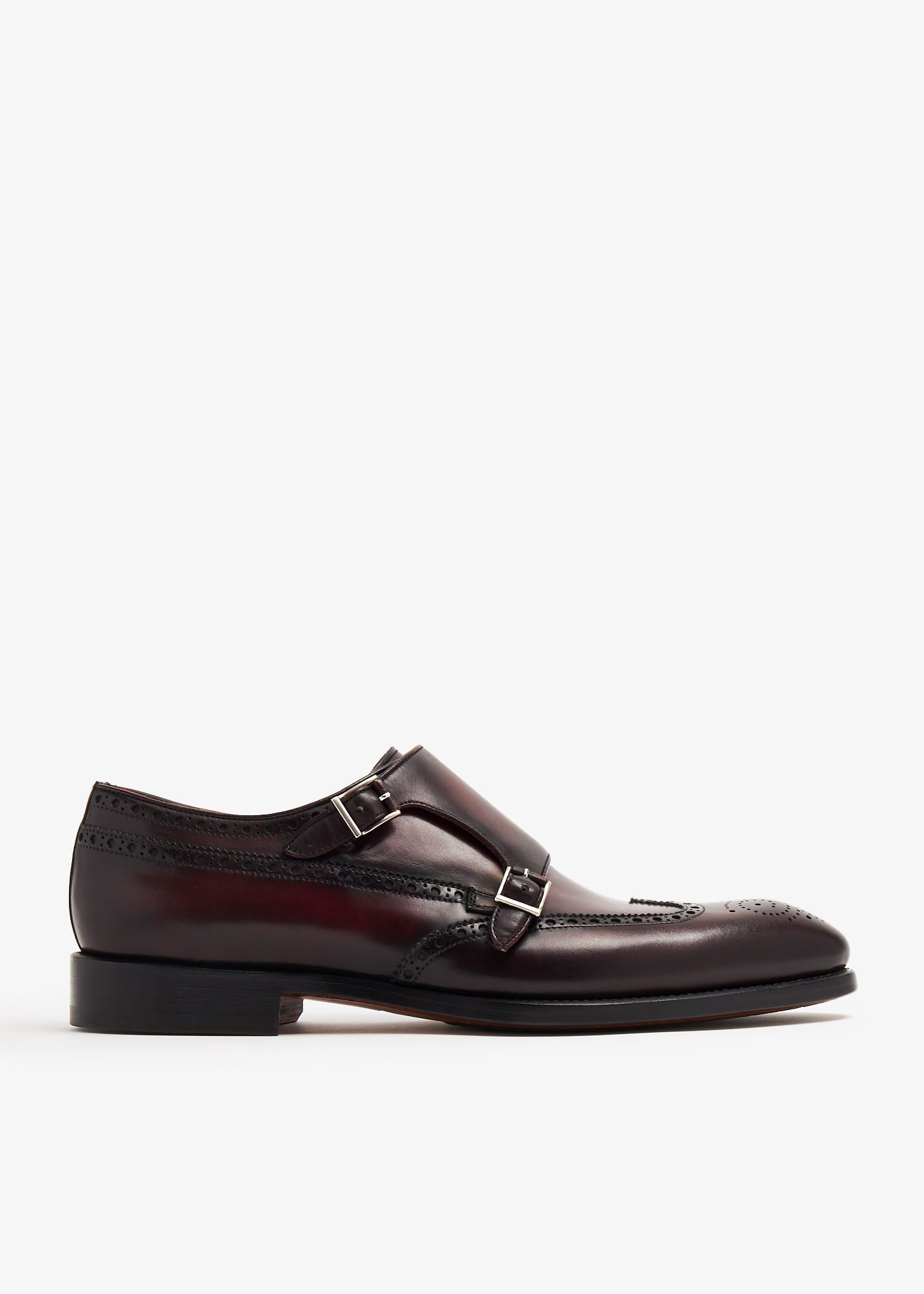 

Leather Monkstrap shoes, Brown